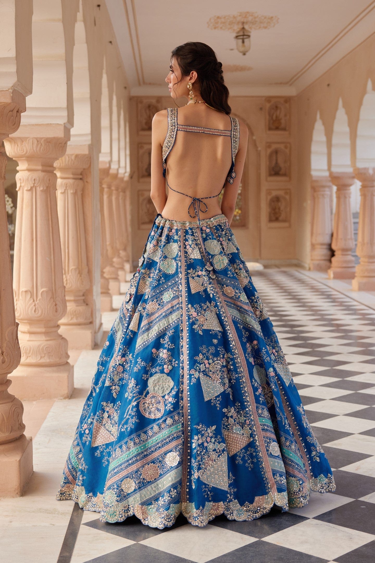 Blueberry Applique Lehenga Set