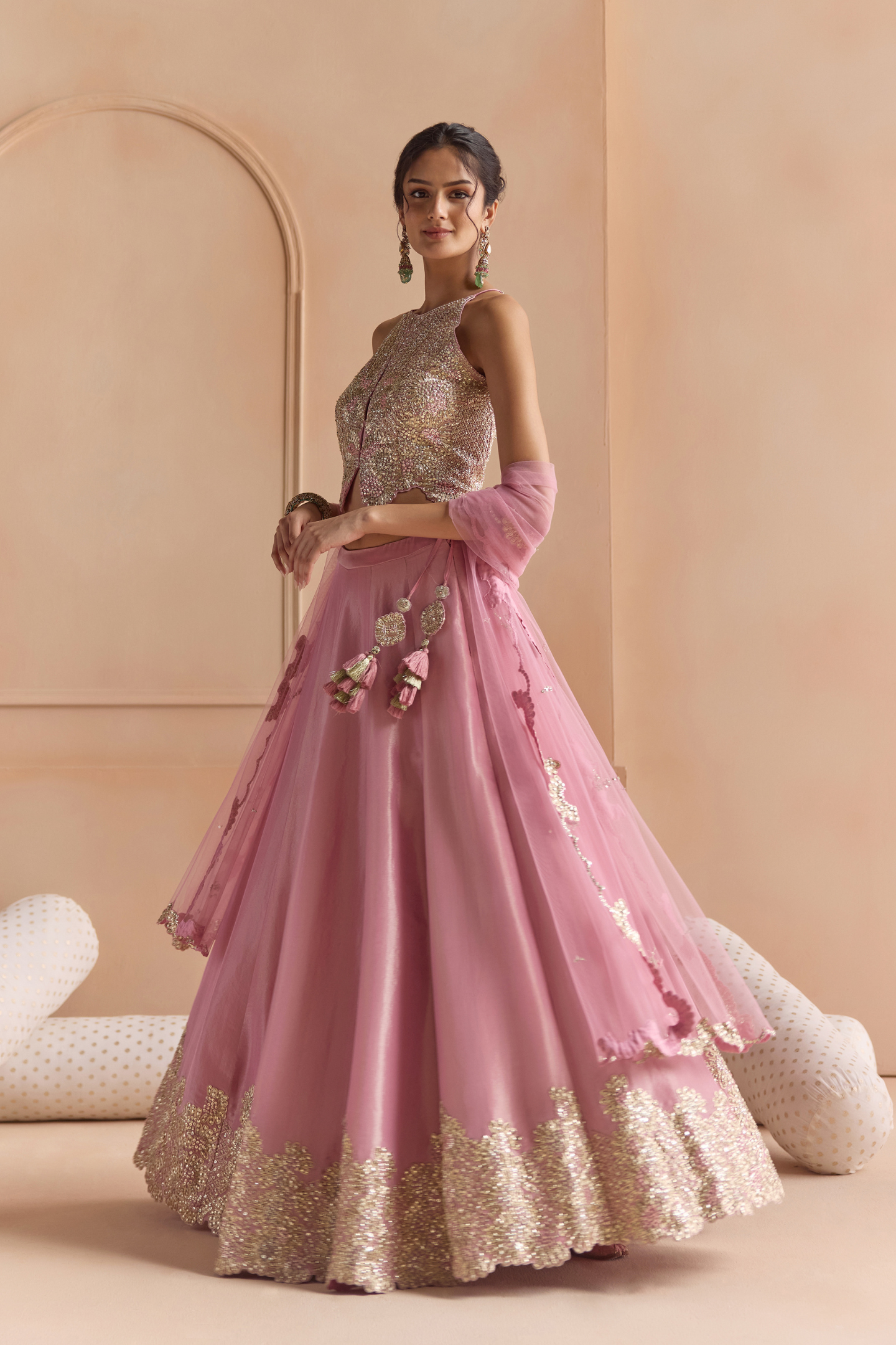 Flamingo Pink Lehenga Set