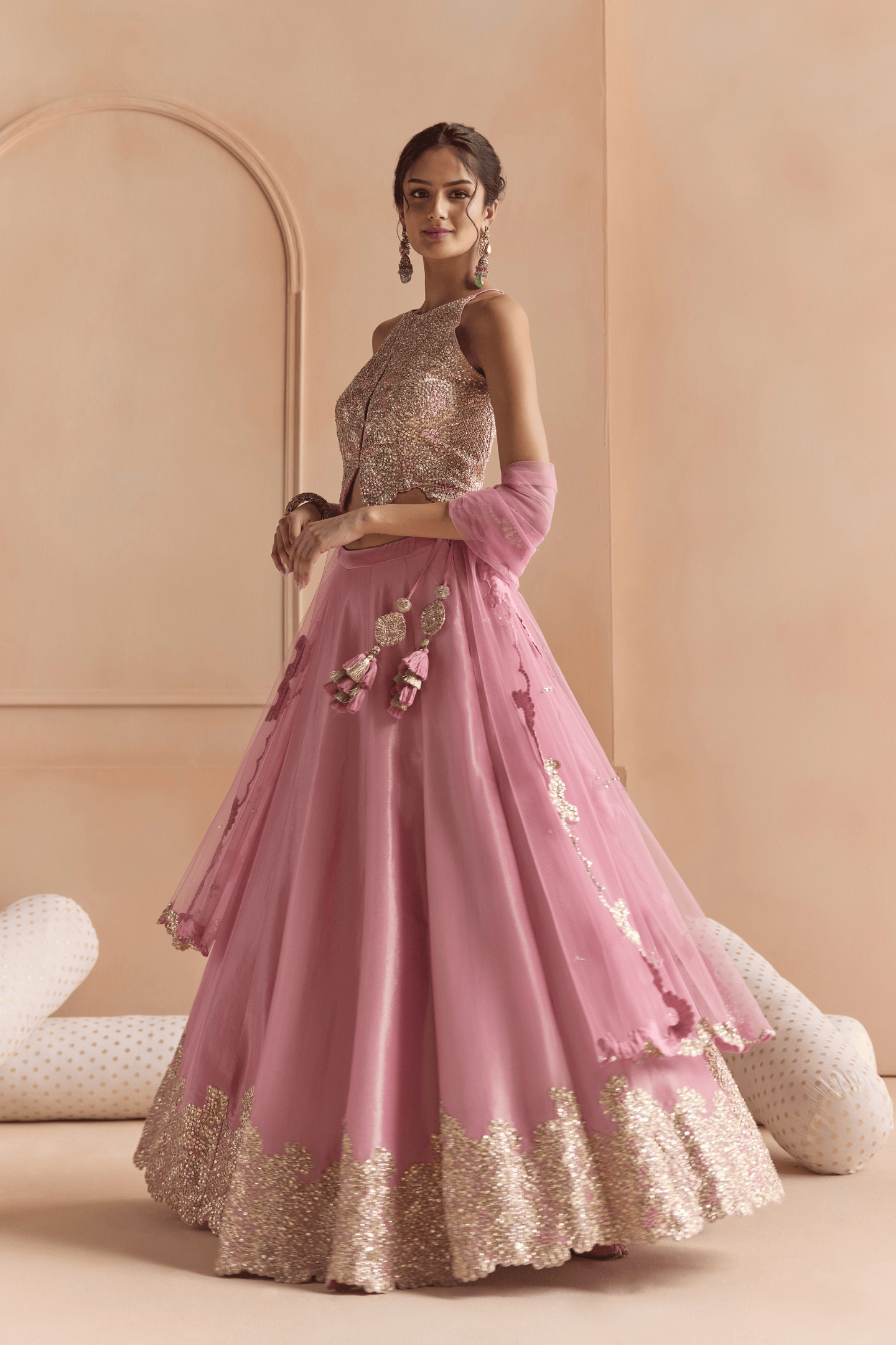Flamingo Pink Lehenga Set