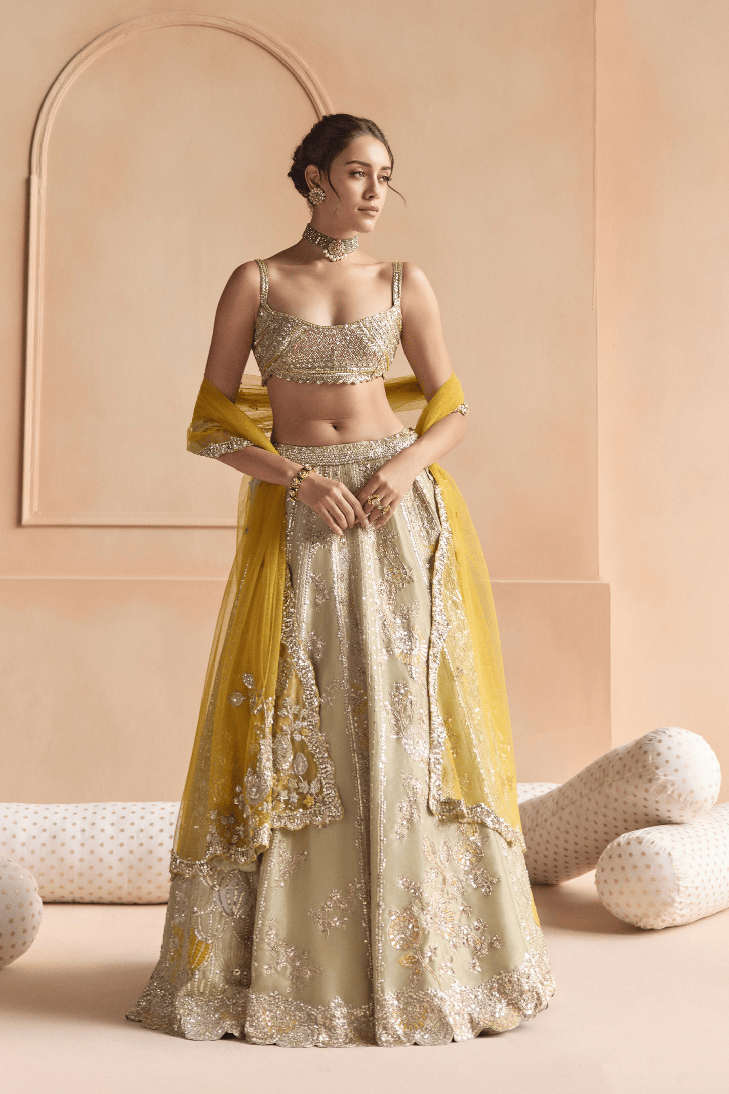 Sage Embroidered Lehenga Set