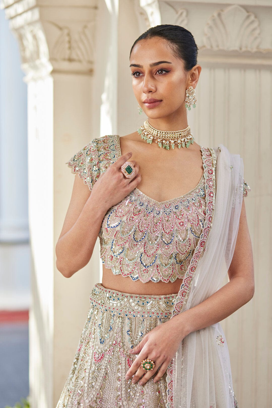 Pearl Embroidered Lehenga