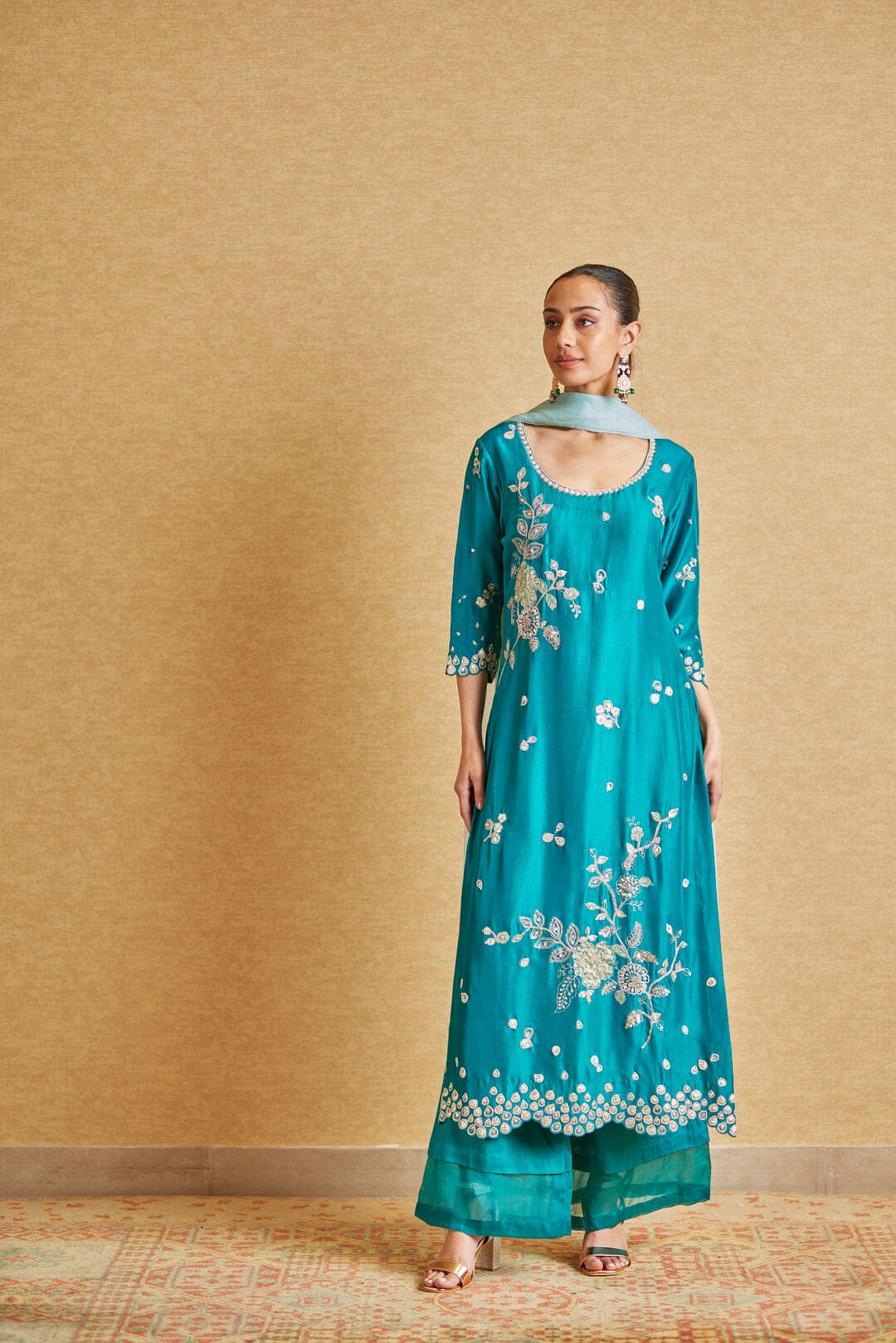 Emerald Green Straight Kurta
