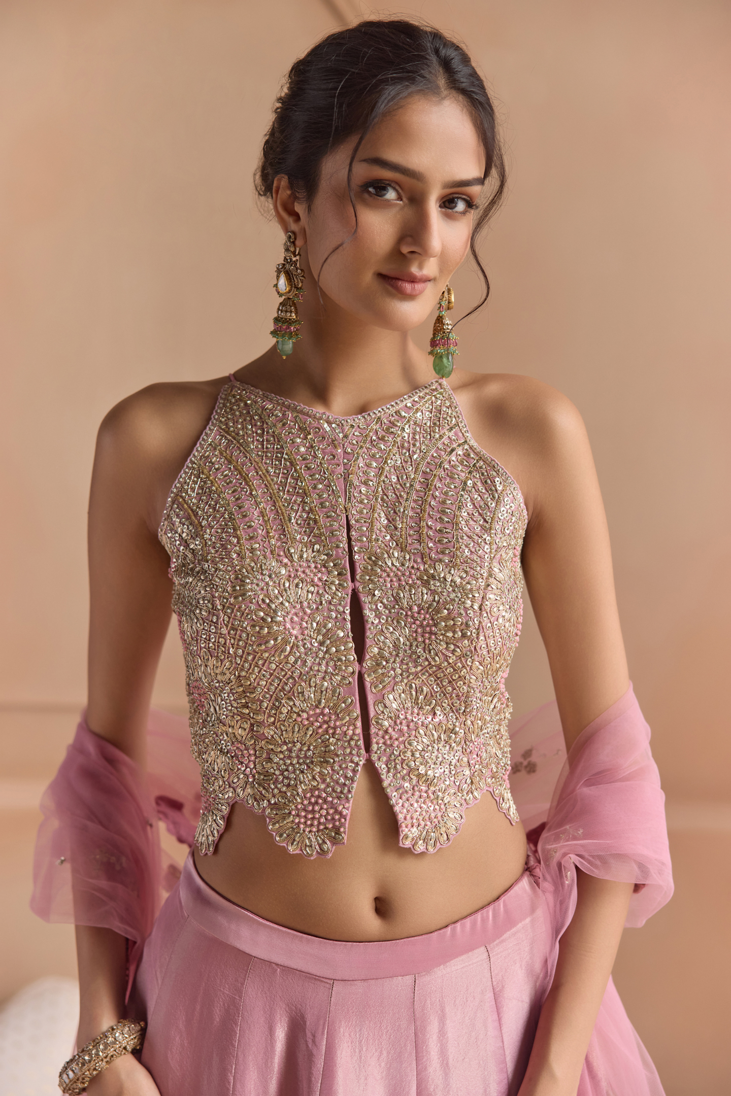 Flamingo Pink Lehenga Set