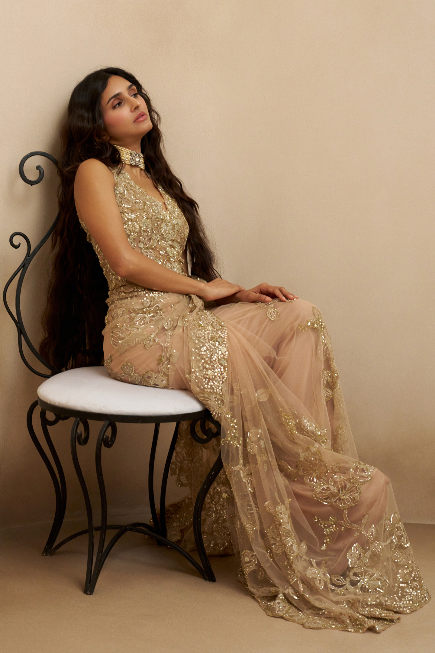 Ethereal Mist Tulle Saree Set