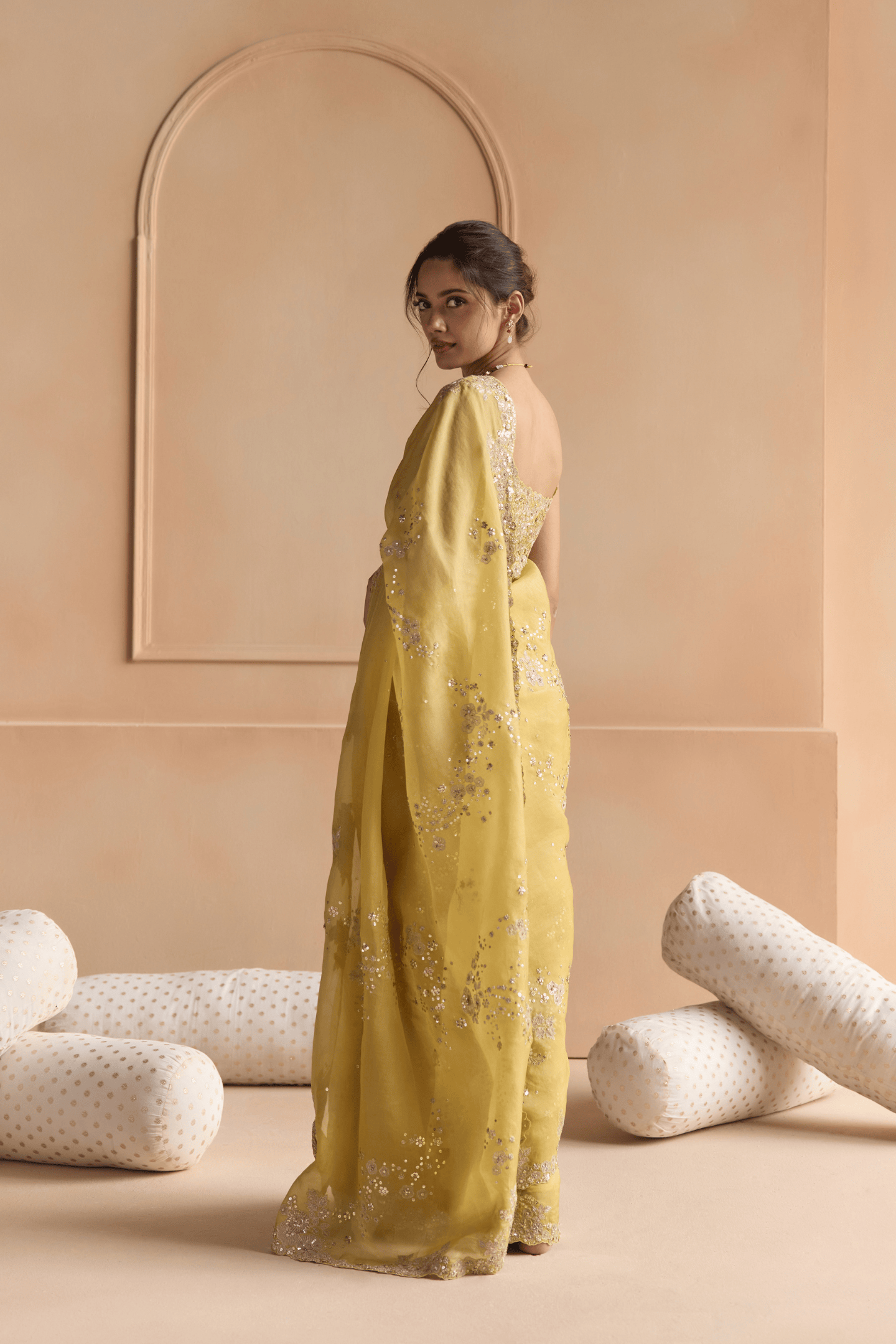 Butter Yellow Saree Set