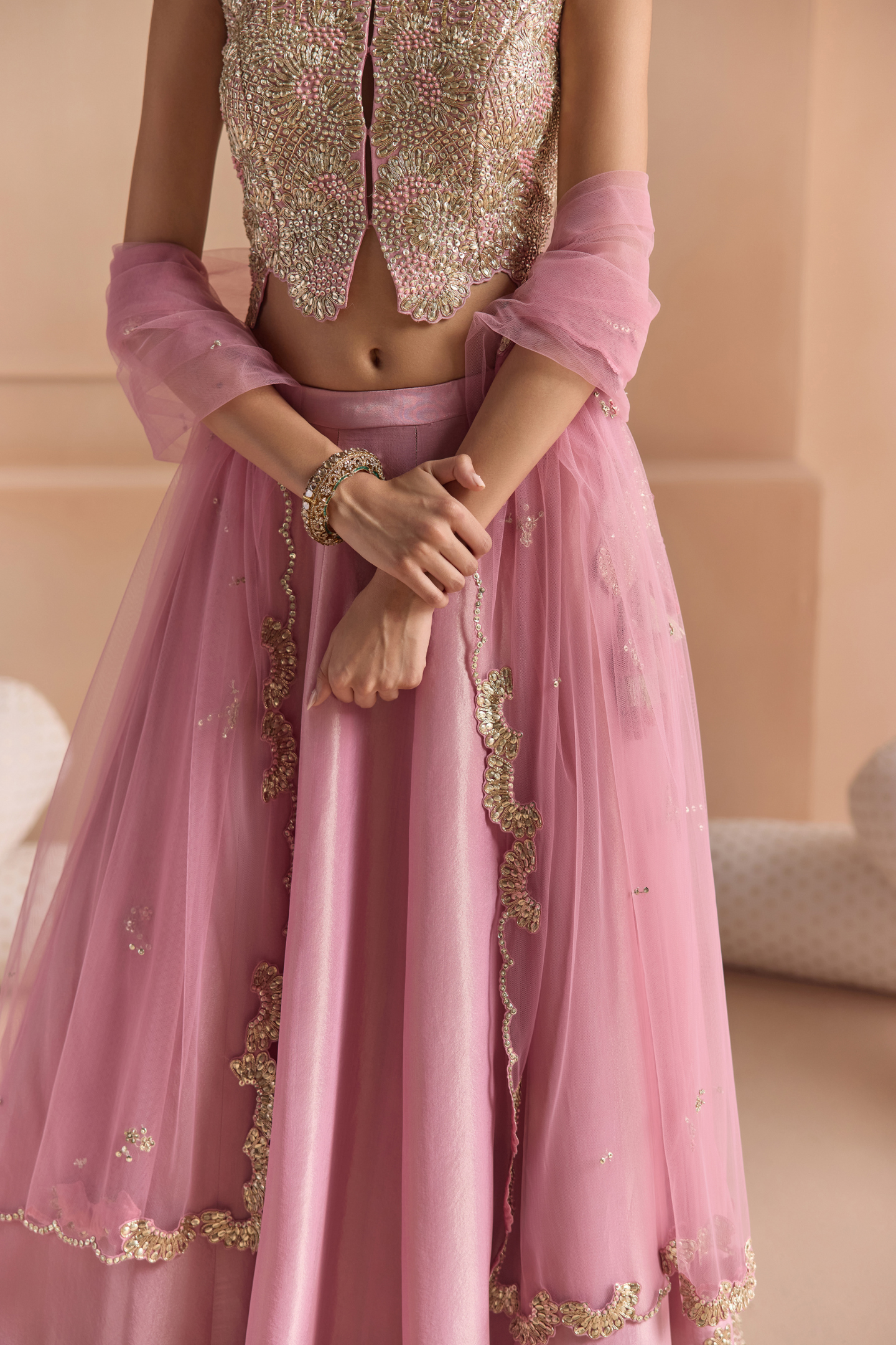 Flamingo Pink Lehenga Set