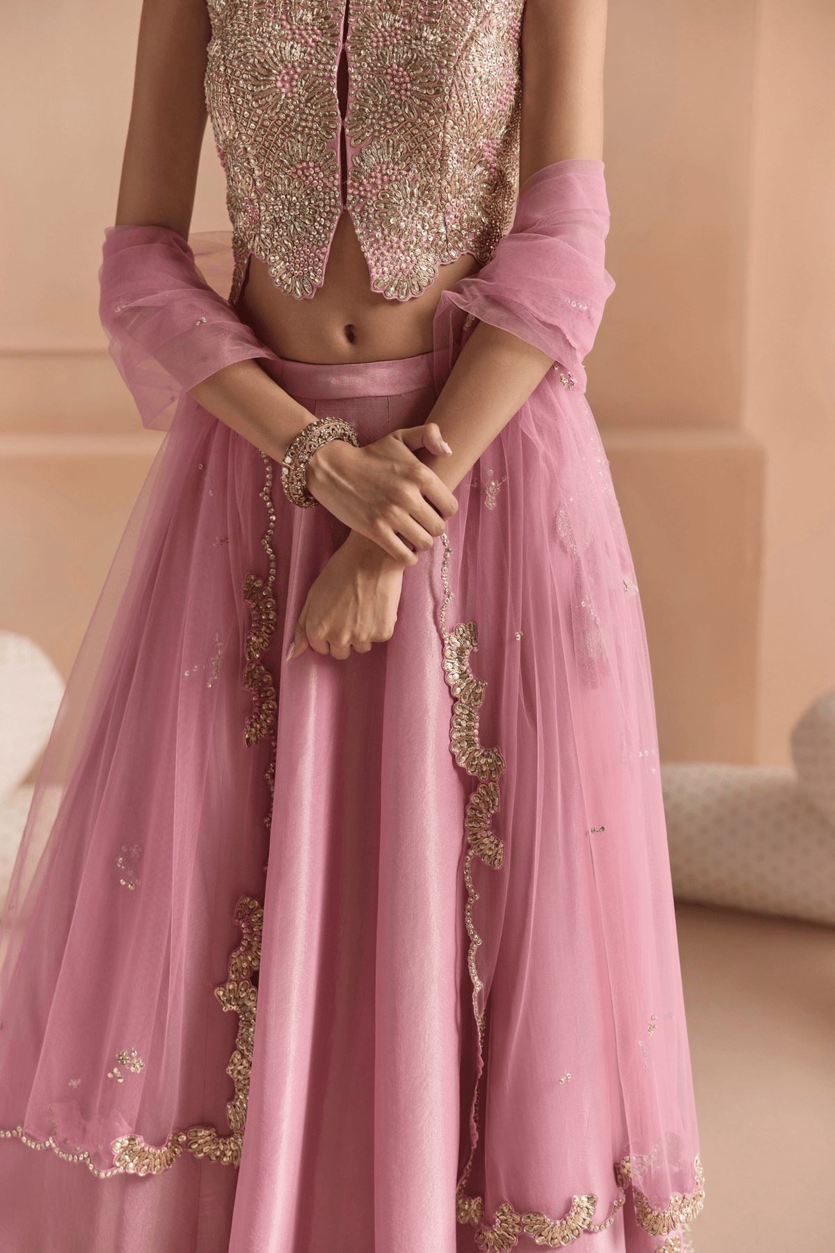 Flamingo Pink Lehenga Set