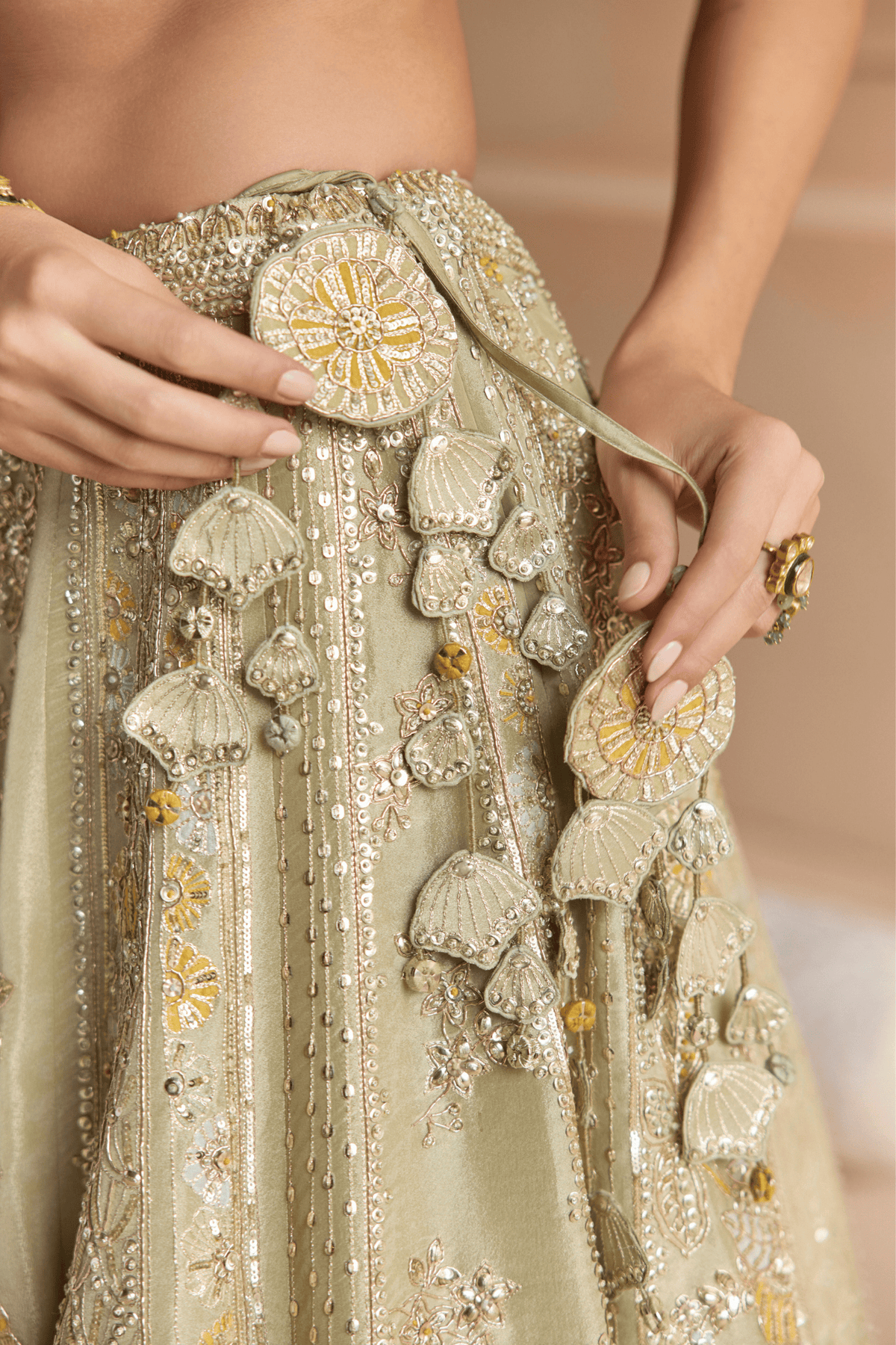 Sage Embroidered Lehenga Set