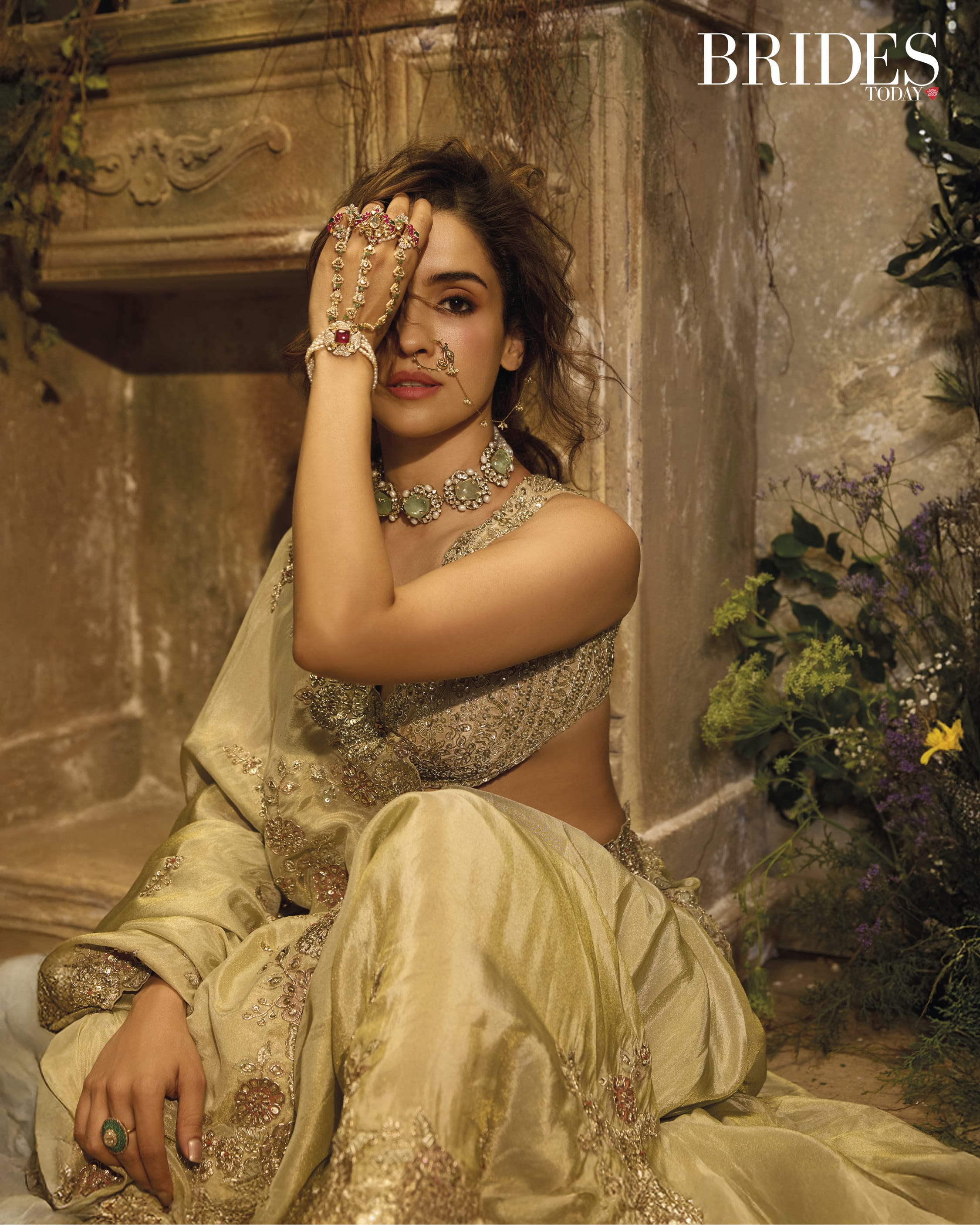 Soft Olive Tissue Saree