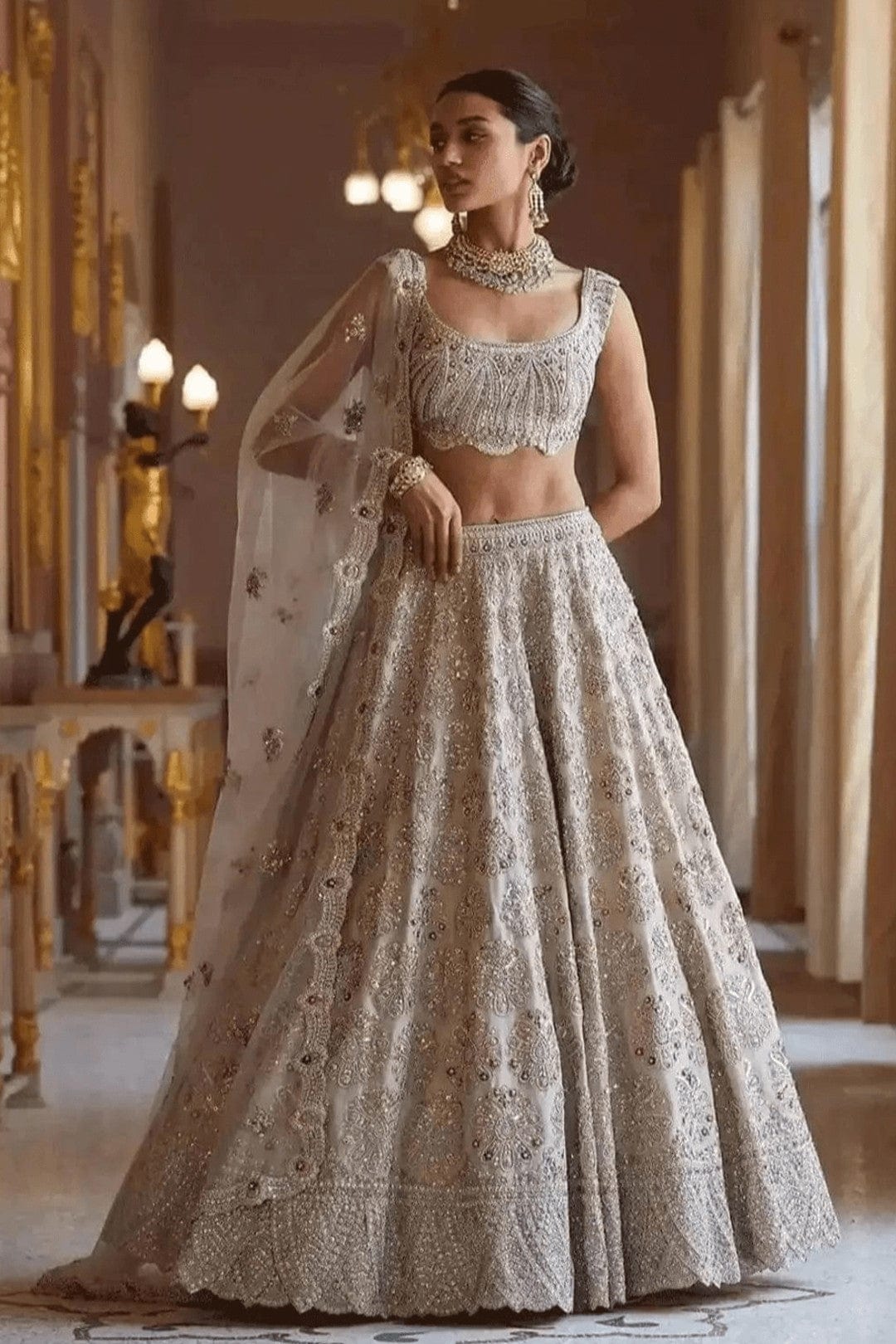 Pearl Embroidered Lehenga