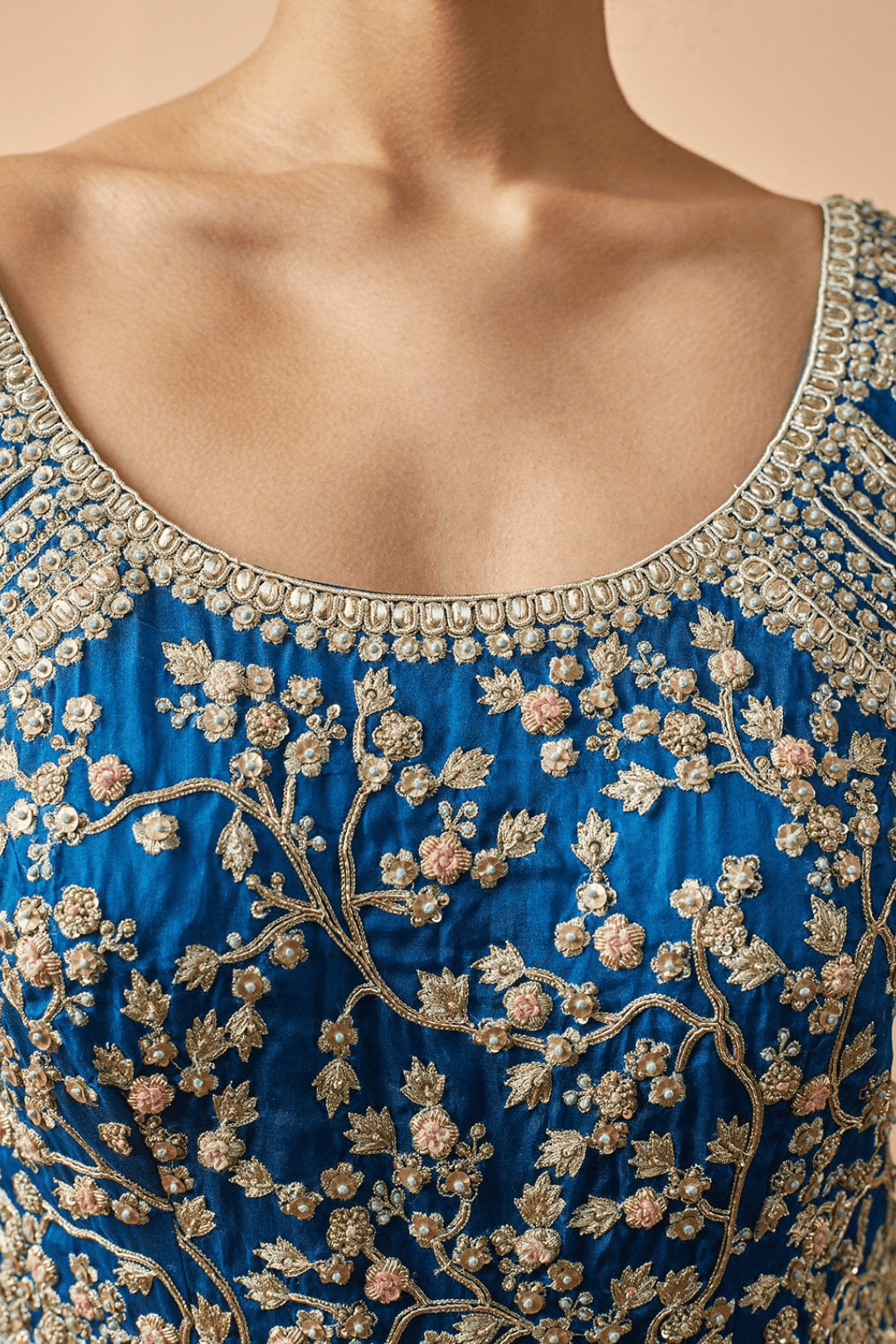 Leher Optical Embroidered Gown