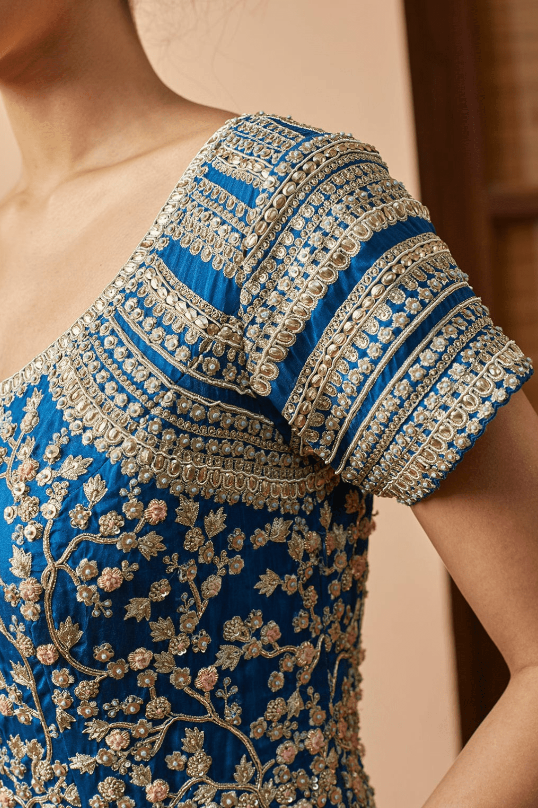 Leher Optical Embroidered Gown