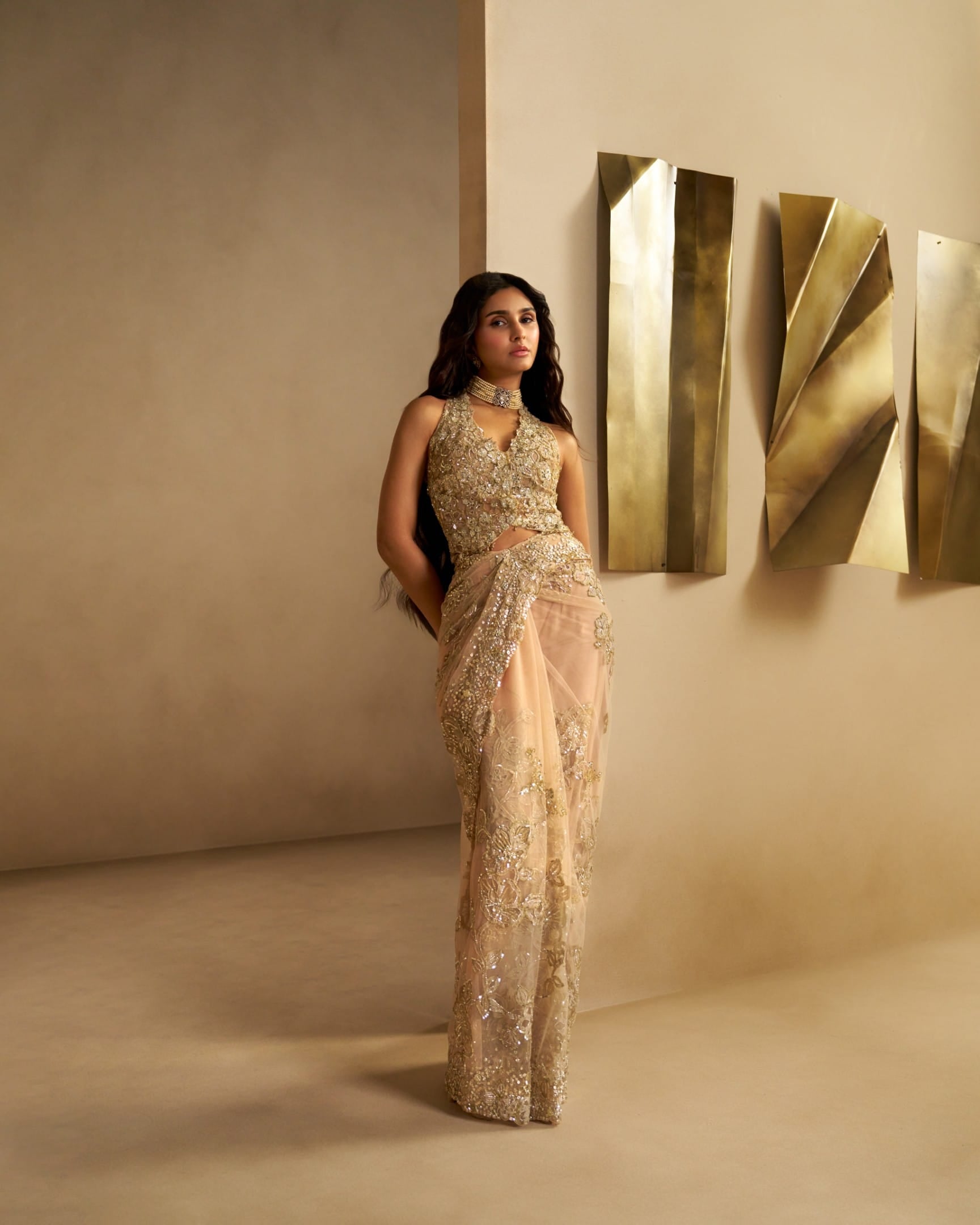 Ethereal Mist Tulle Saree Set