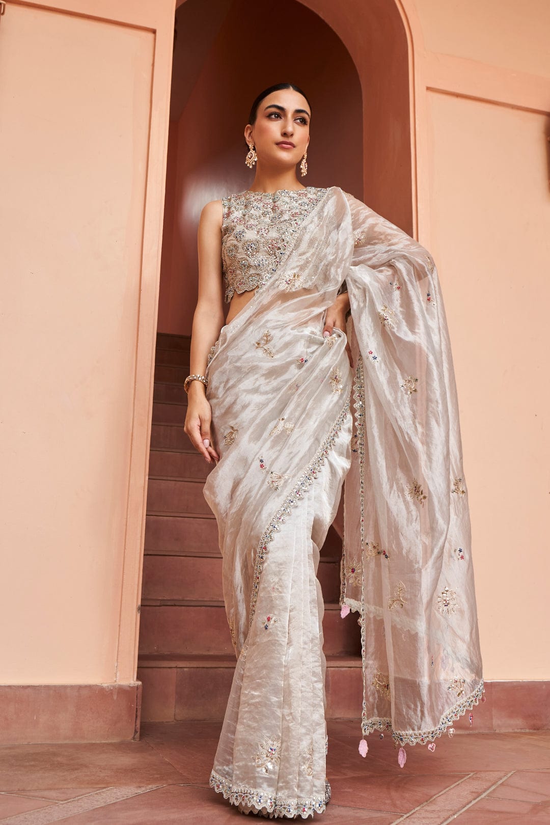 Pearl Tissue Saree
