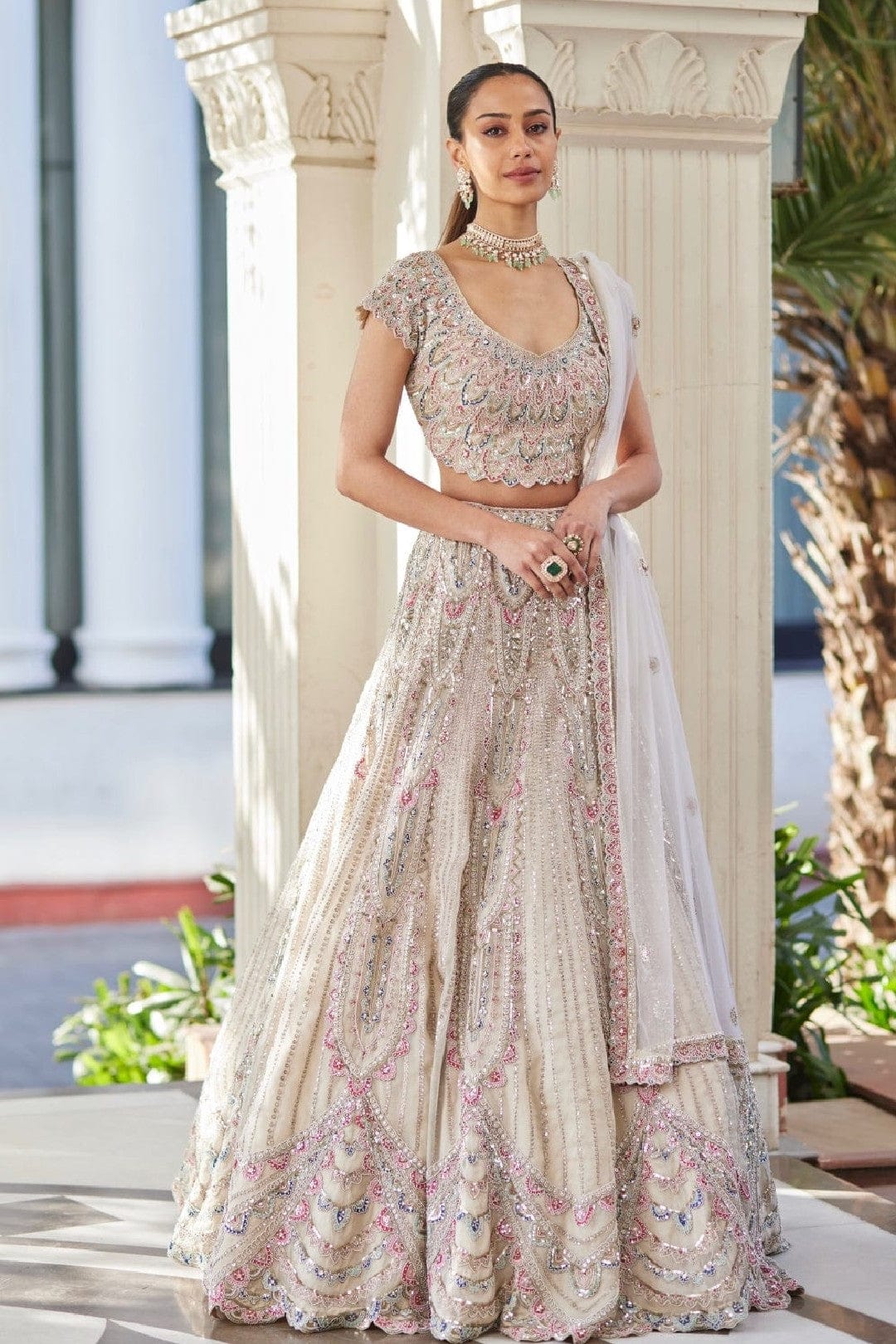 Pearl Embroidered Lehenga