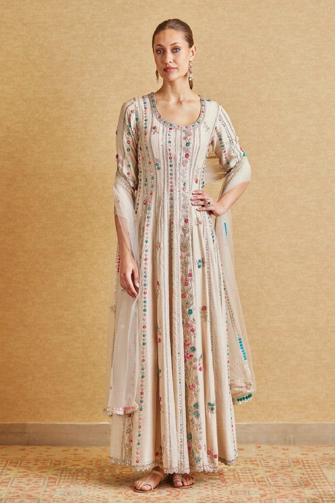 Pearl Embroidered Anarkali