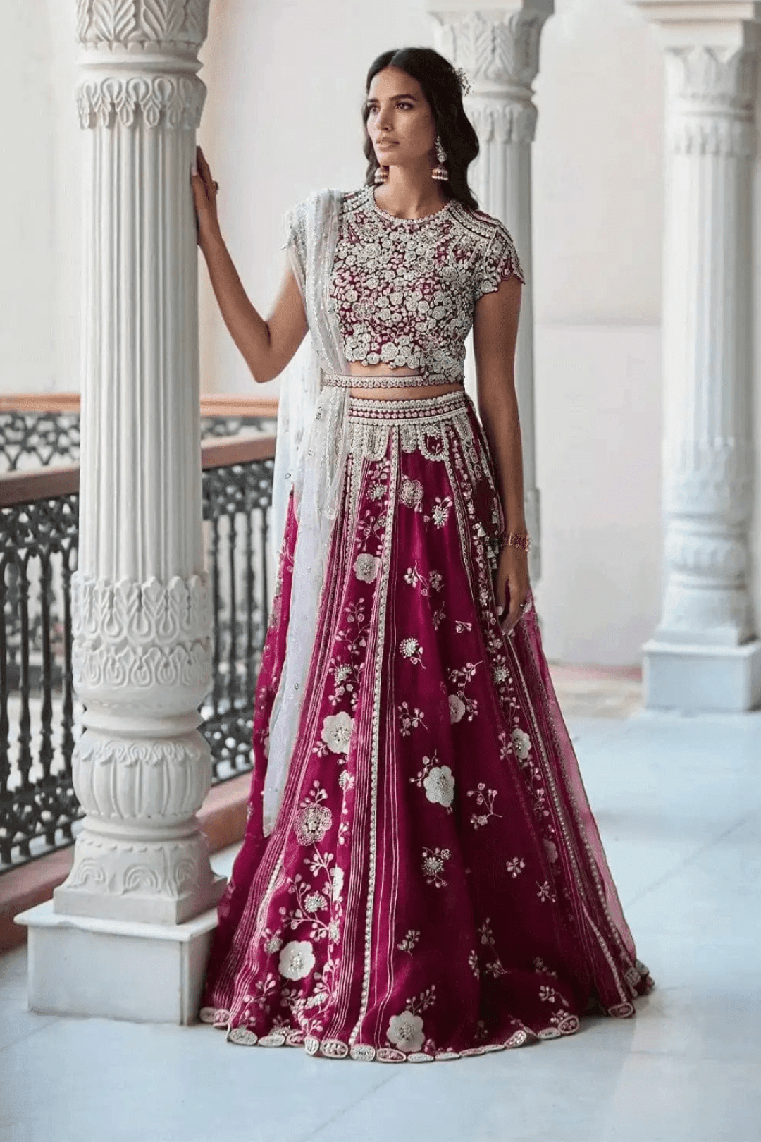 Niloufar Optical Embroidered Lehenga Set