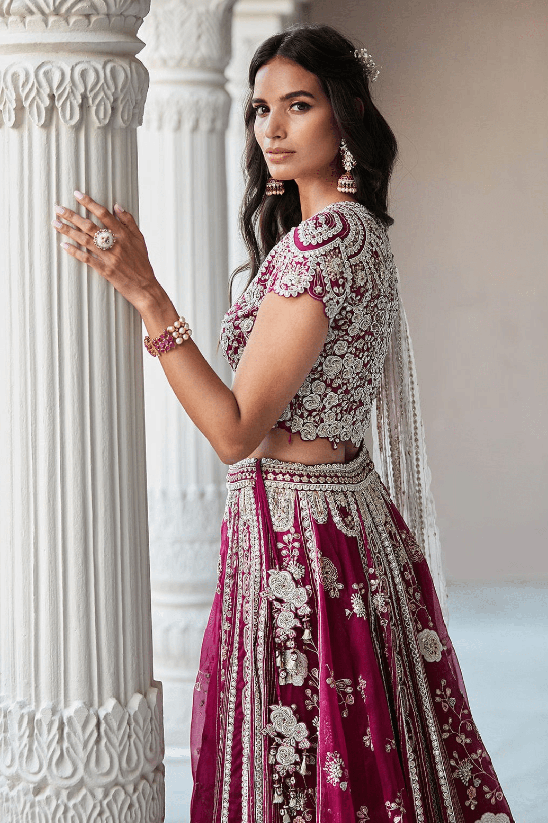 Niloufar Optical Embroidered Lehenga Set