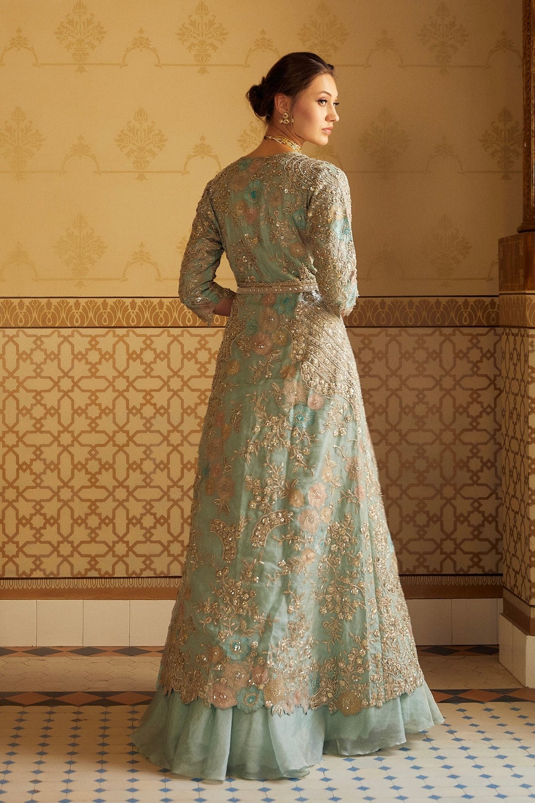 Teal Embroidered Jacket