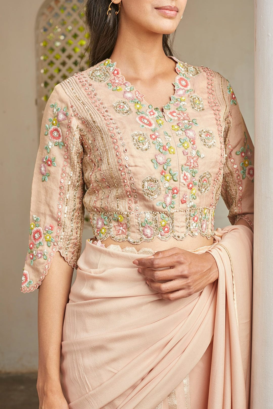 Bahaar Embroidered Saree and Blouse