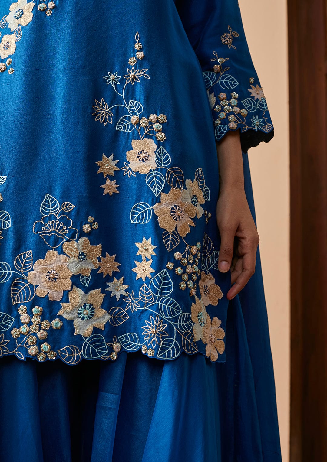 Leher Embroidered Sharara Set