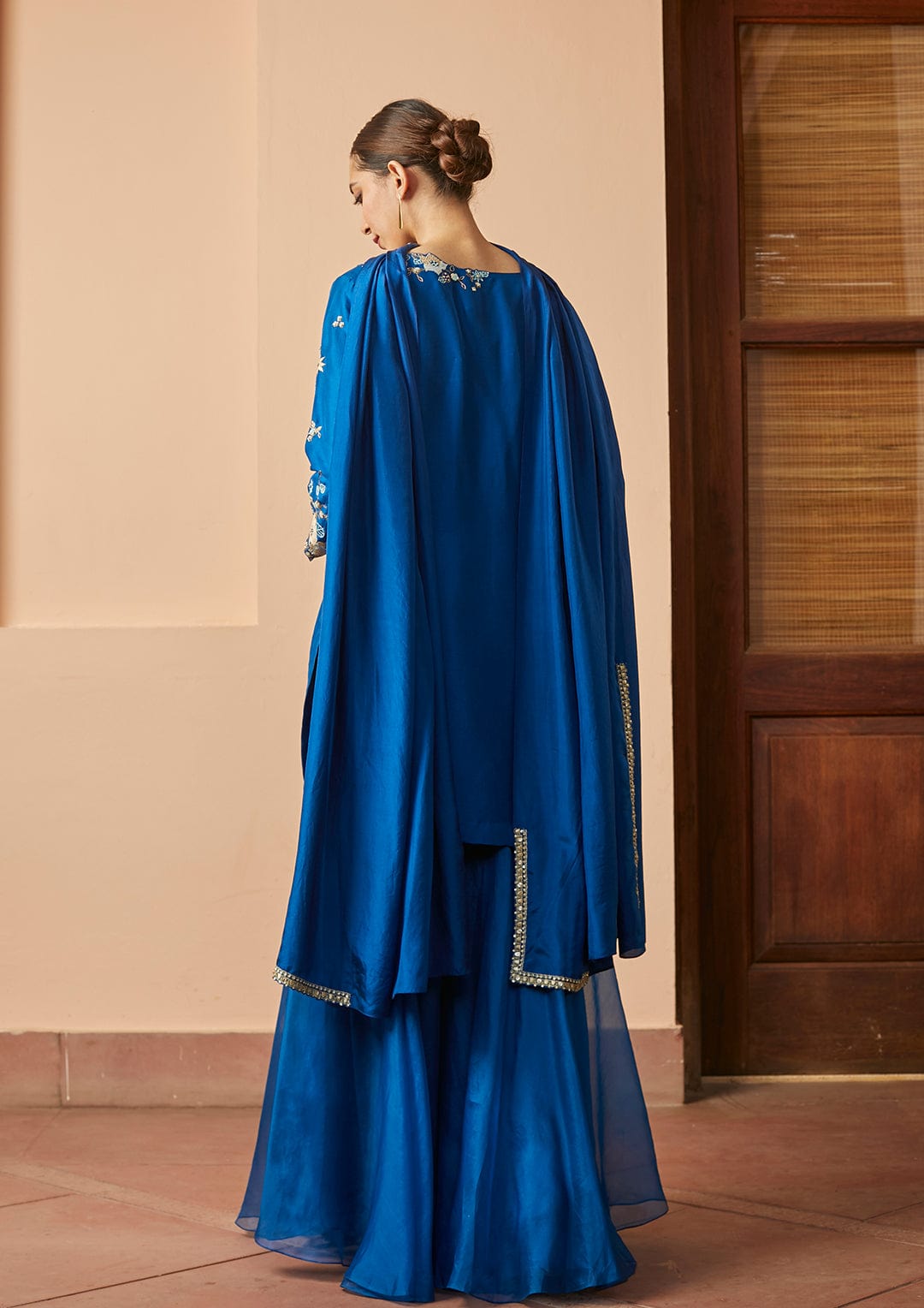 Leher Embroidered Sharara Set