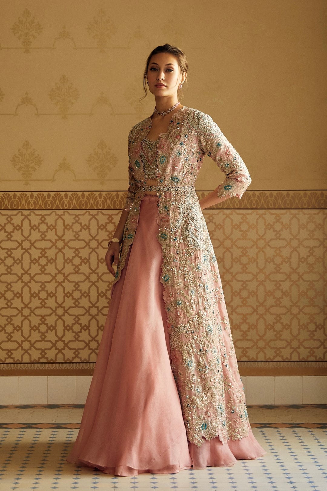 Soft Berry Embroidered Jacket