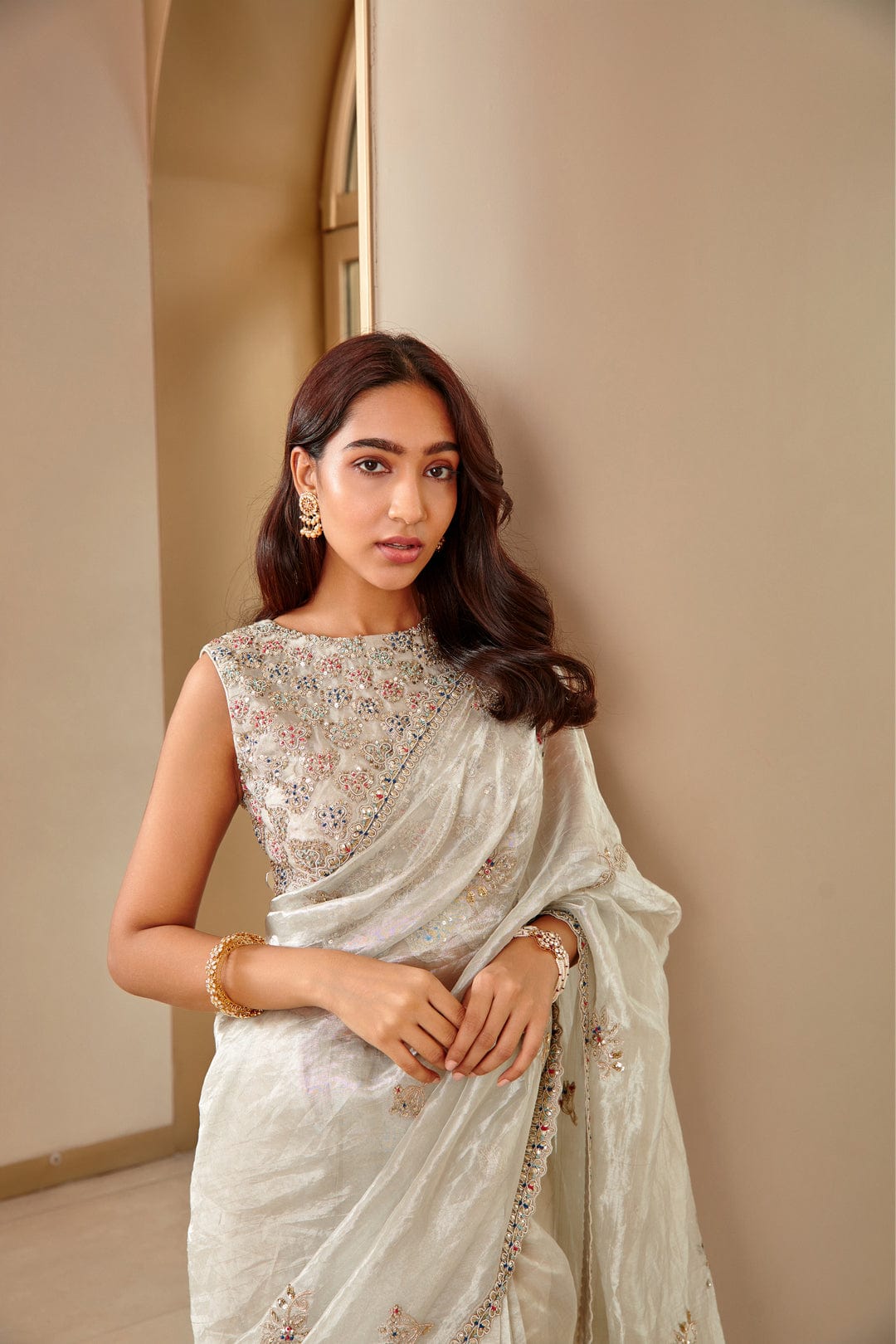 Pearl Tissue Saree