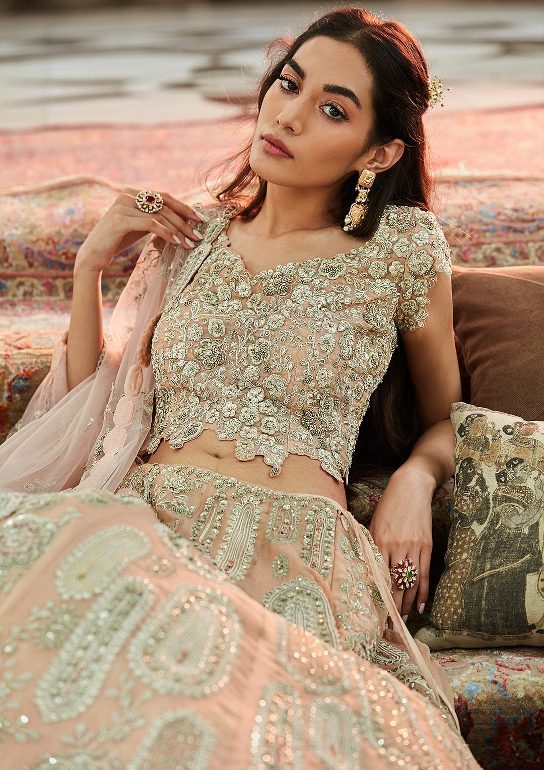 Bahaar Optical Embroidered Lehenga Set