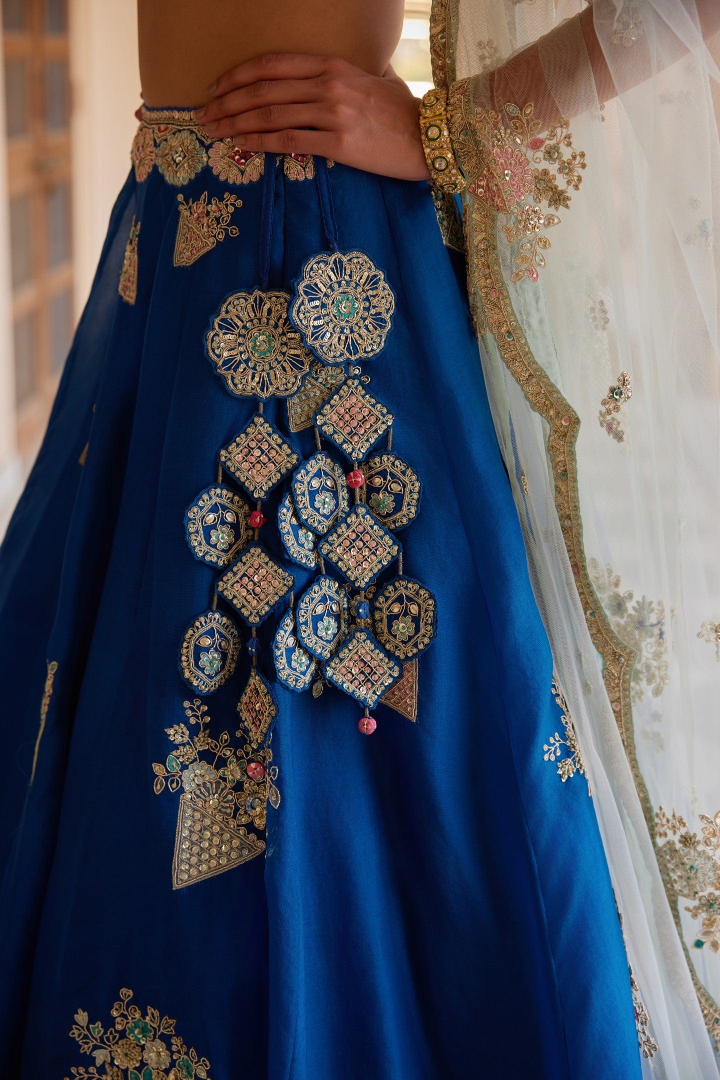 Blueberry Embroidered Lehenga