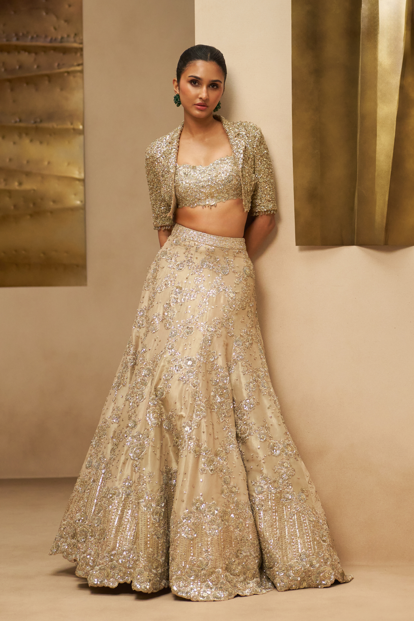 Champagne Regalia Lehenga Set