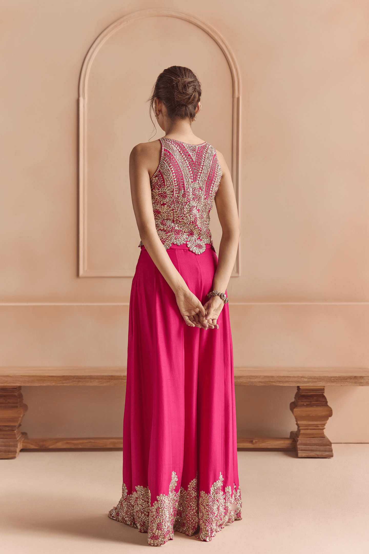 Scarlet Embroidered Top Set