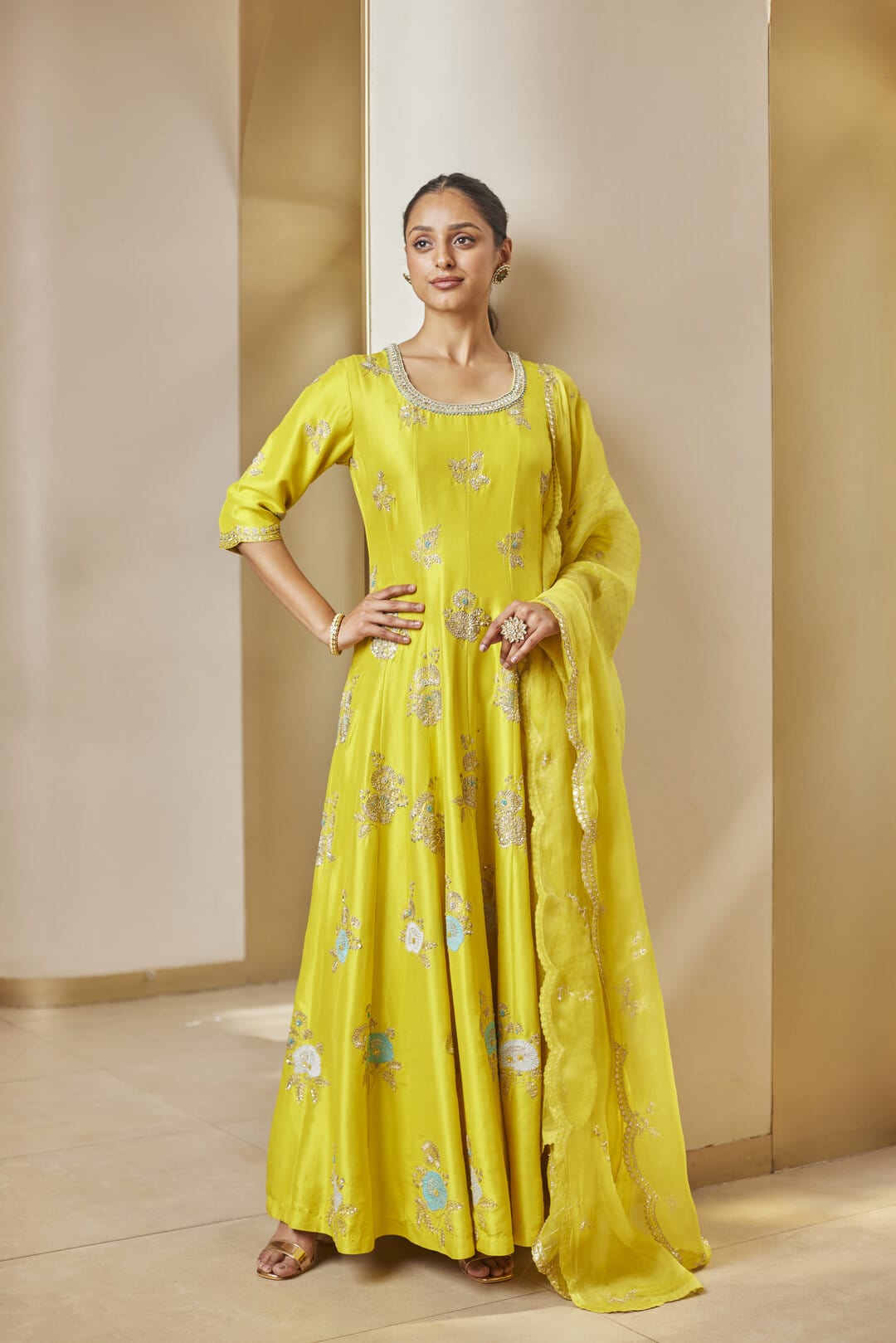 Amber Embroidered Anarkali