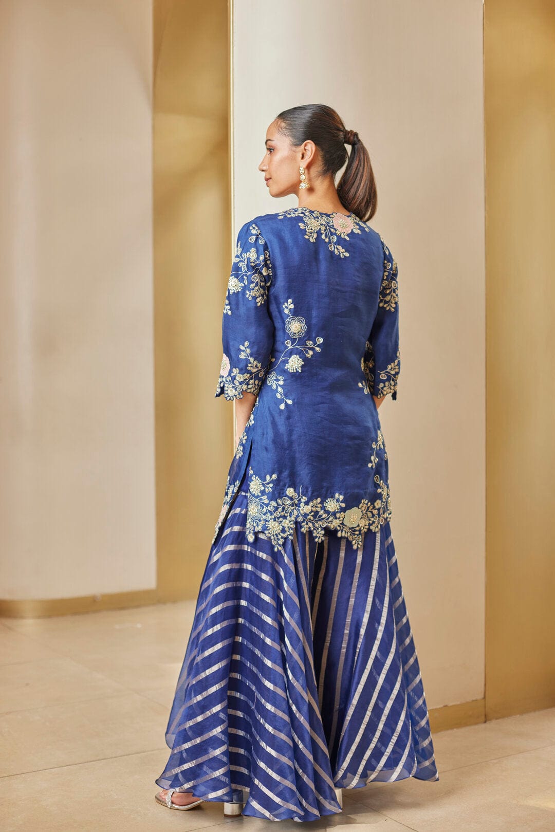 Midnight Blue Sharara Suit