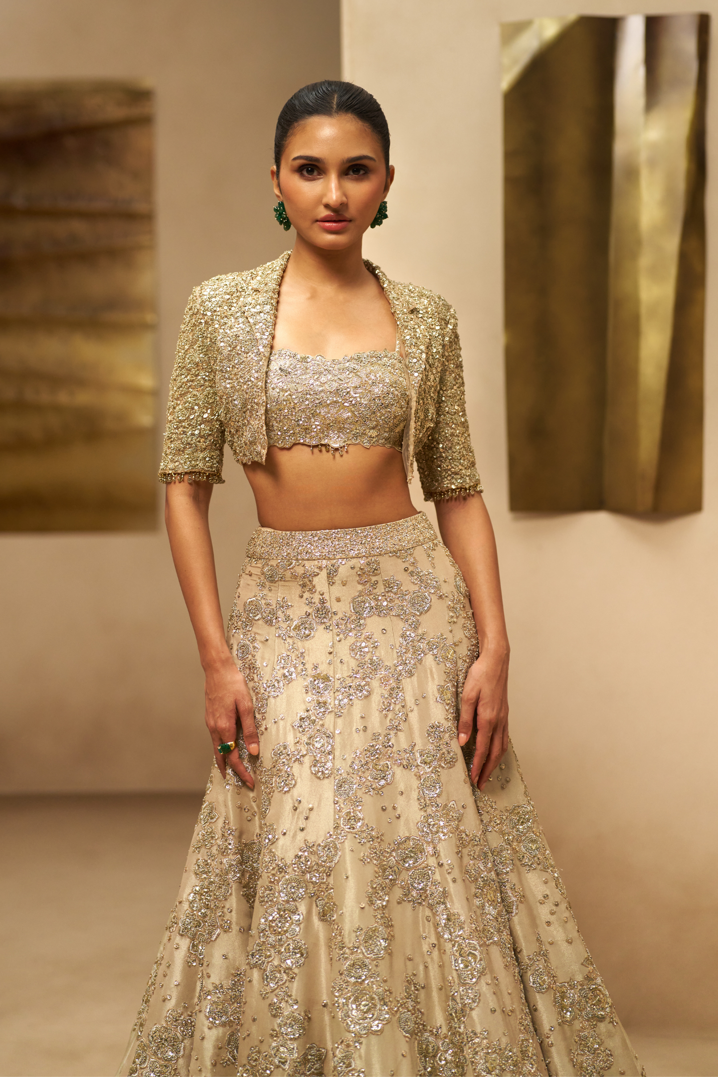 Champagne Regalia Lehenga Set