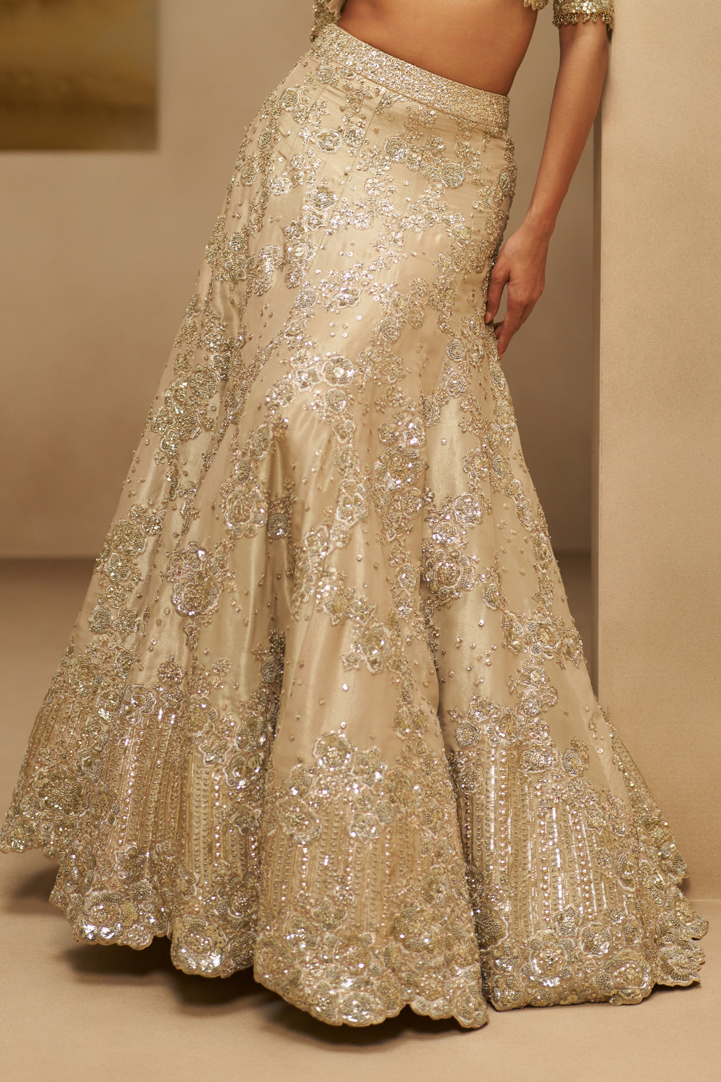 Champagne Regalia Lehenga Set