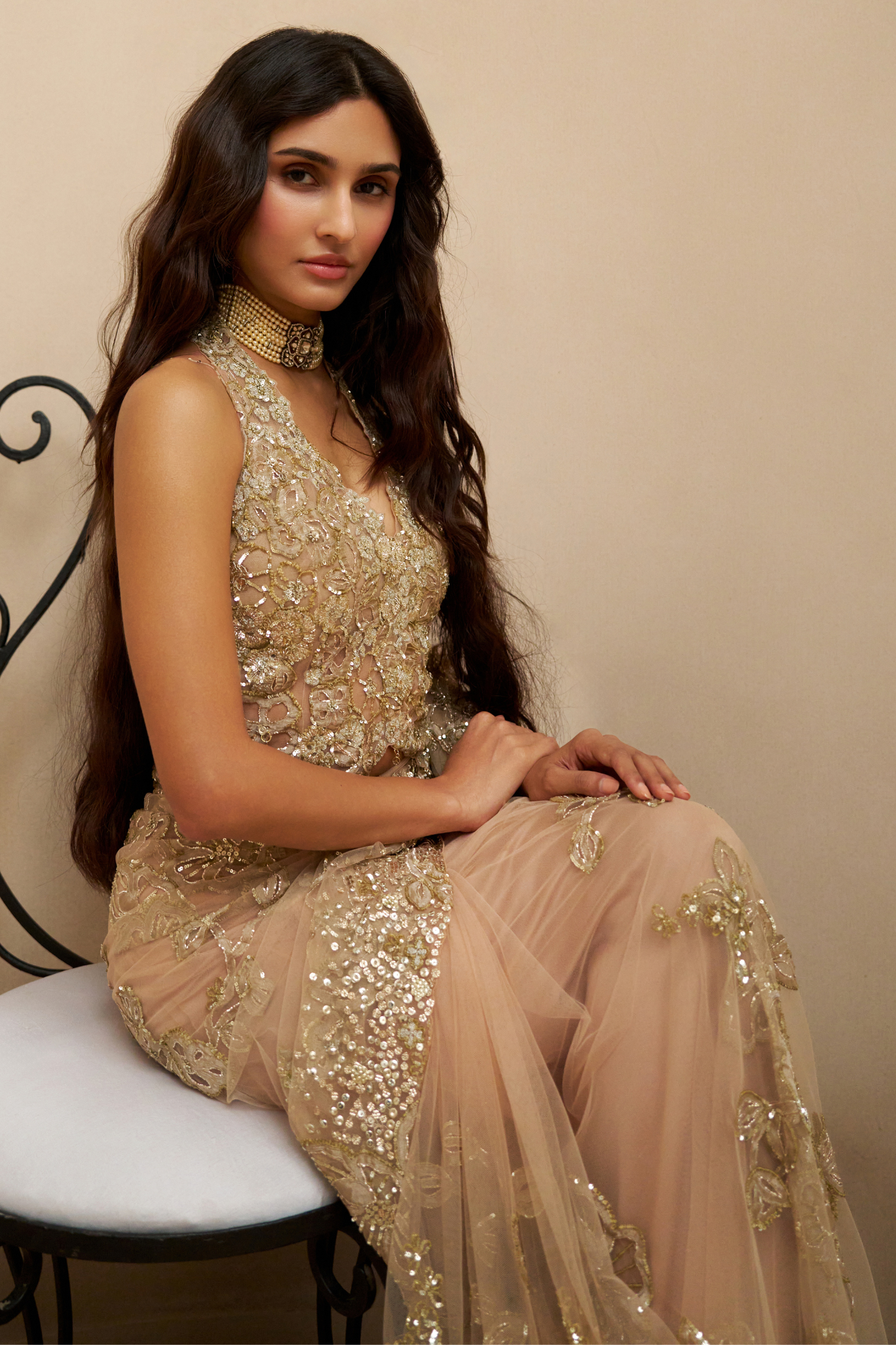 Ethereal Mist Tulle Saree Set