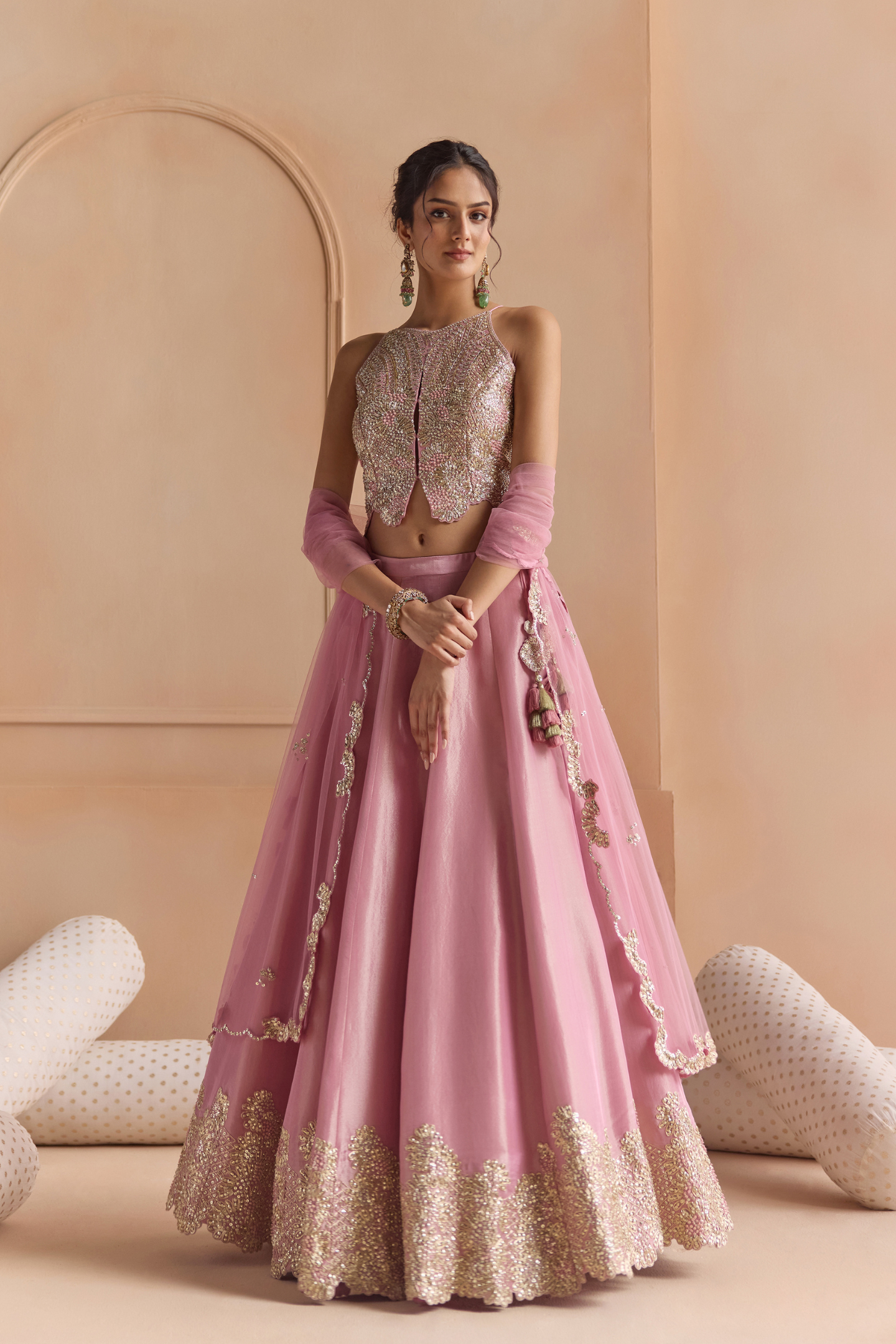 Flamingo Pink Lehenga Set