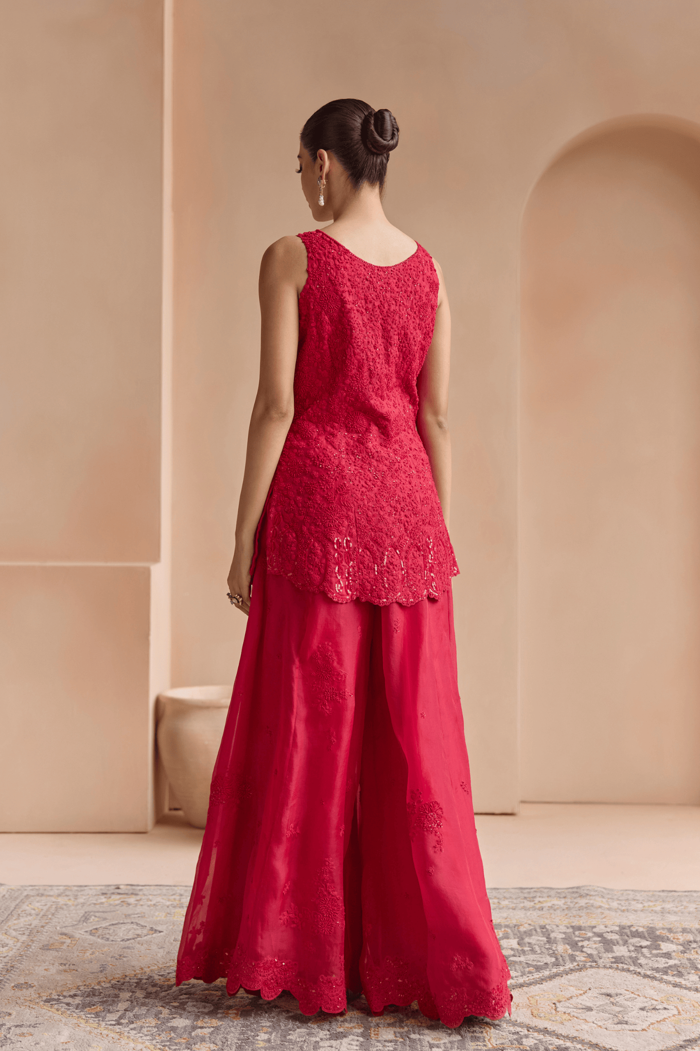 Rosewood Red Sharara Set