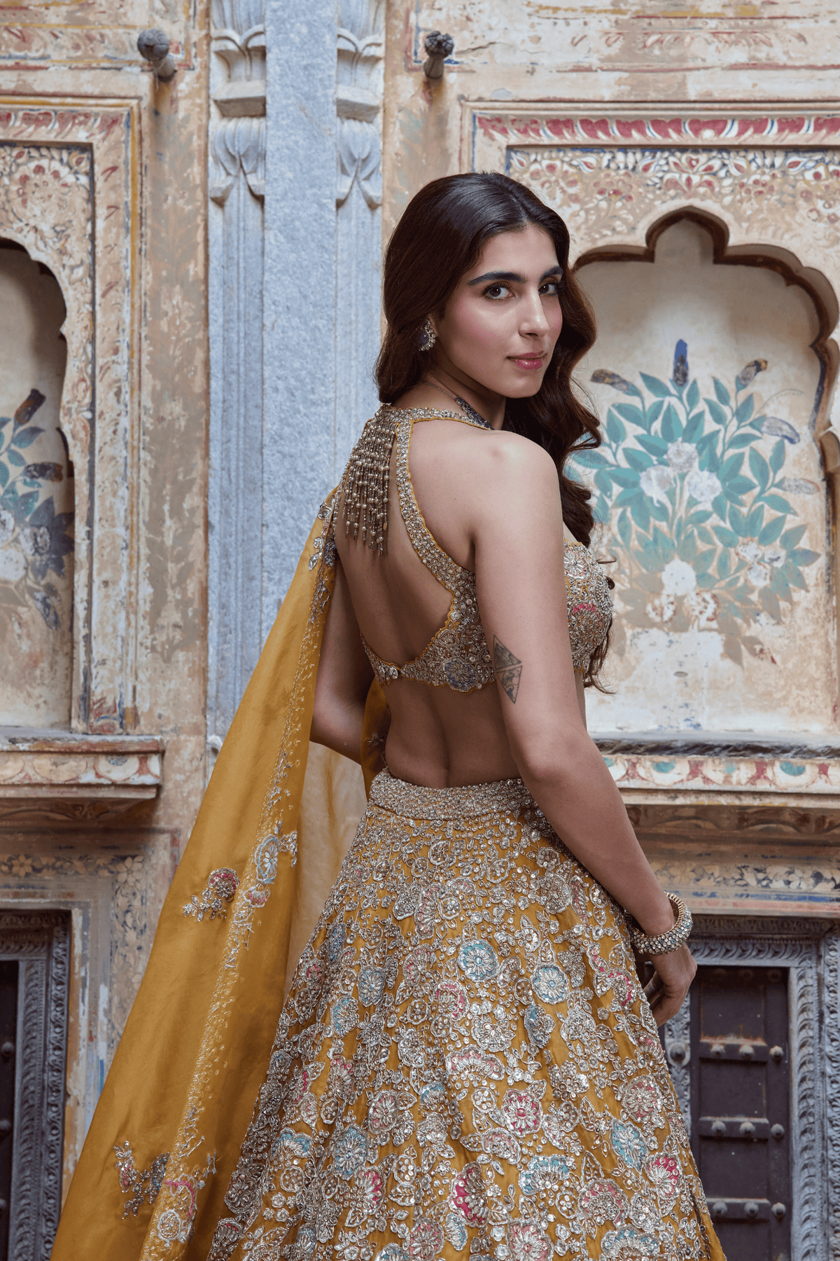 Honey Orange Lehenga Set