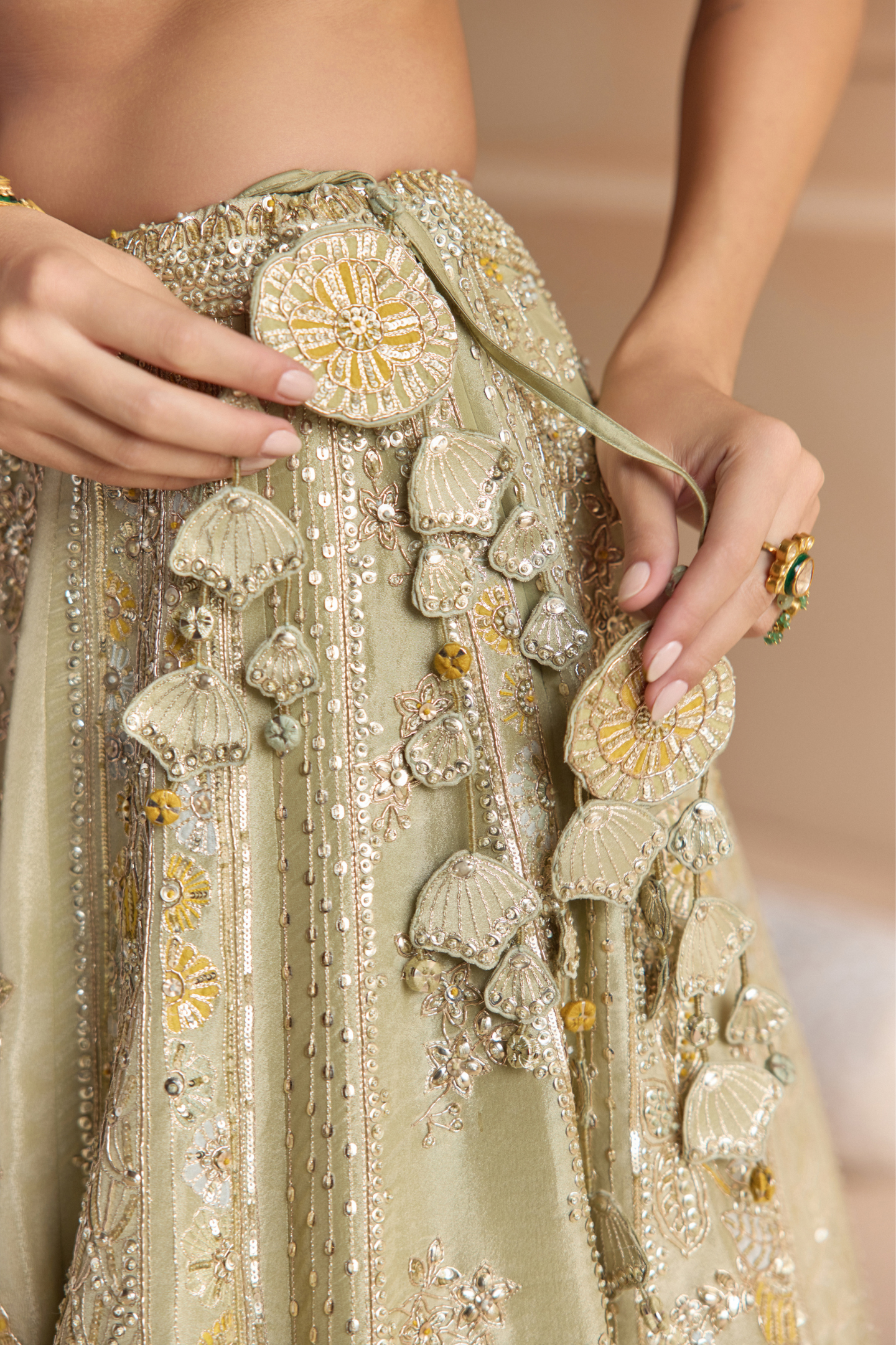 Sage Embroidered Lehenga Set