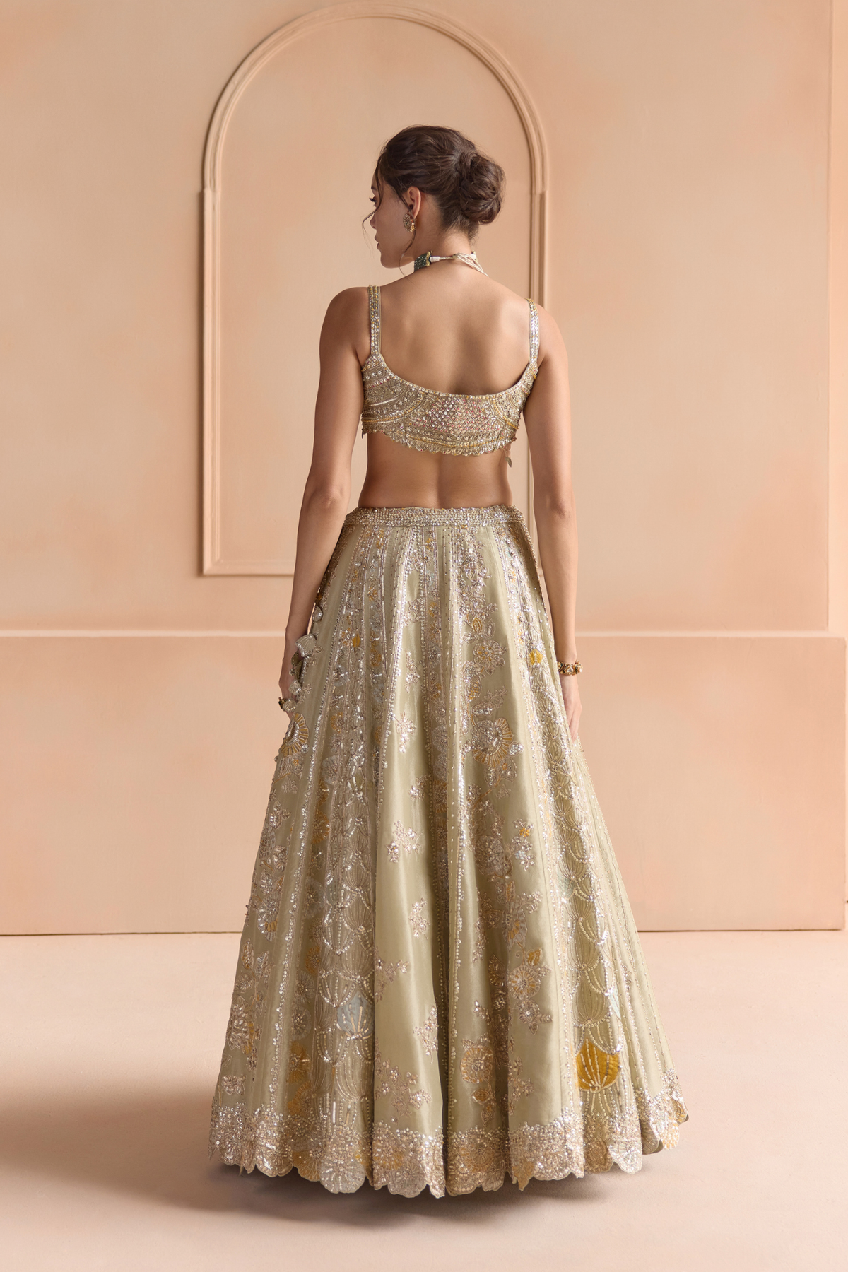 Sage Embroidered Lehenga Set