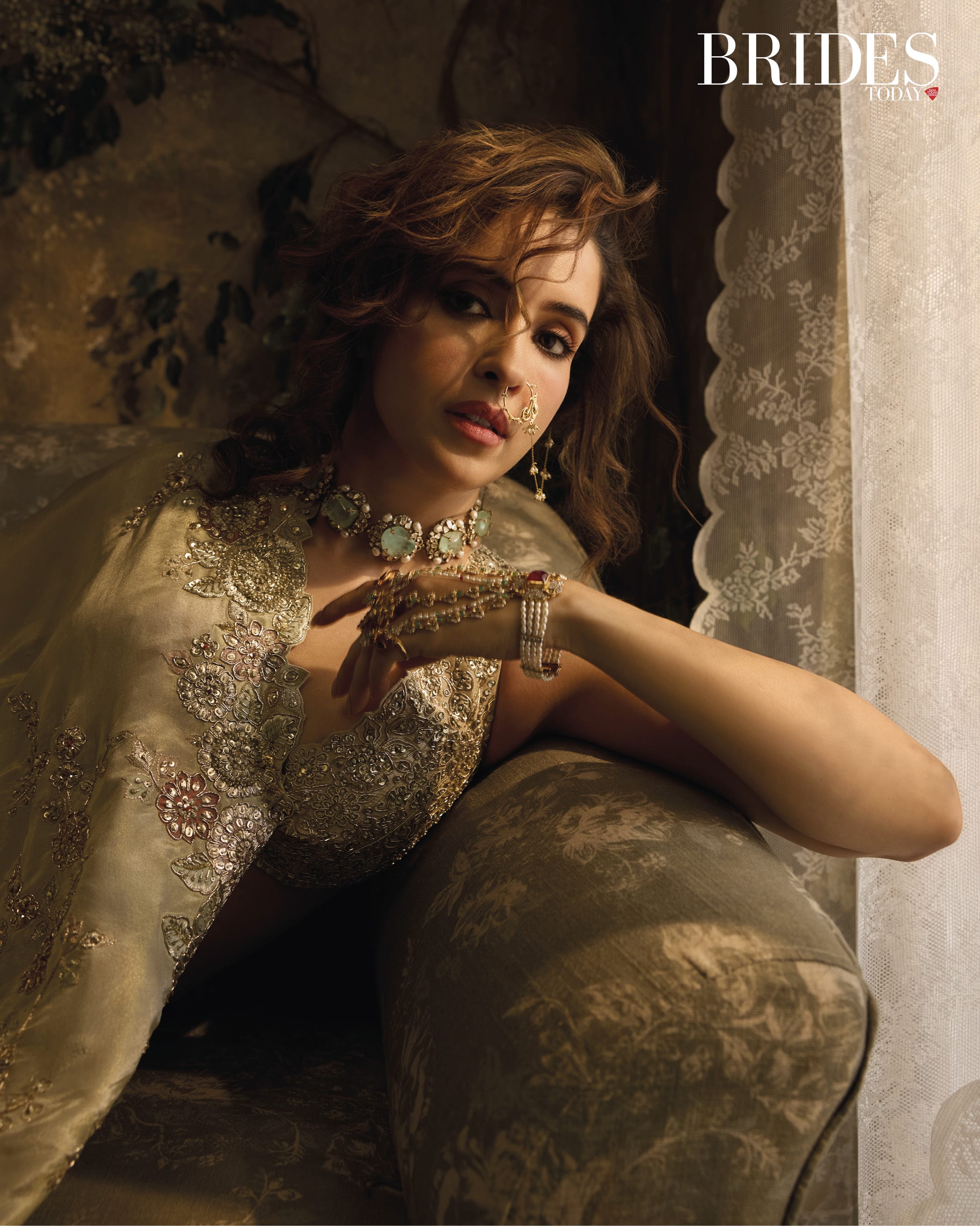 Soft Olive Tissue Saree