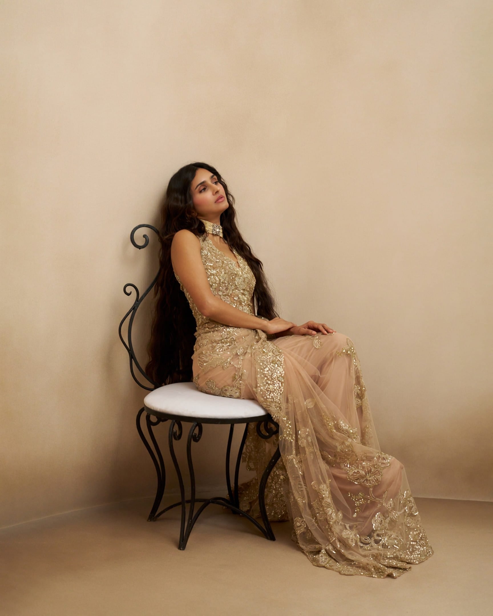 Ethereal Mist Tulle Saree Set