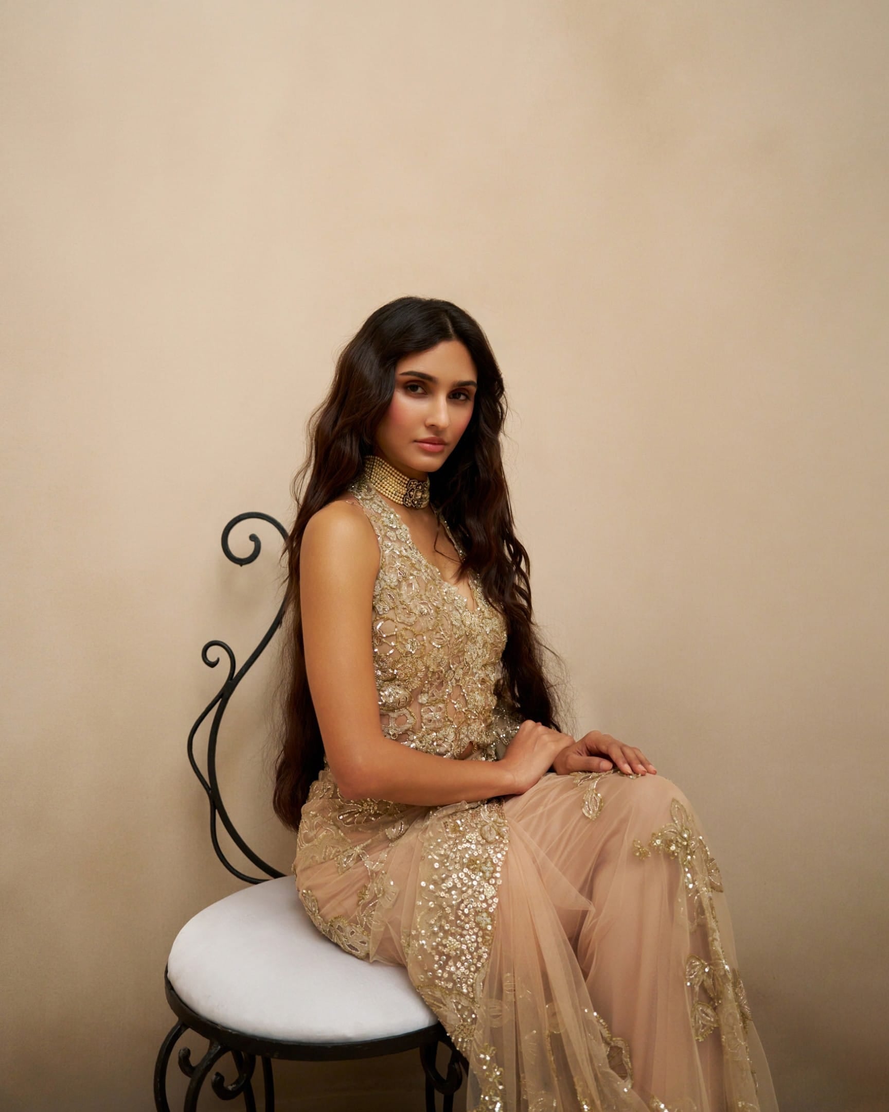 Ethereal Mist Tulle Saree Set