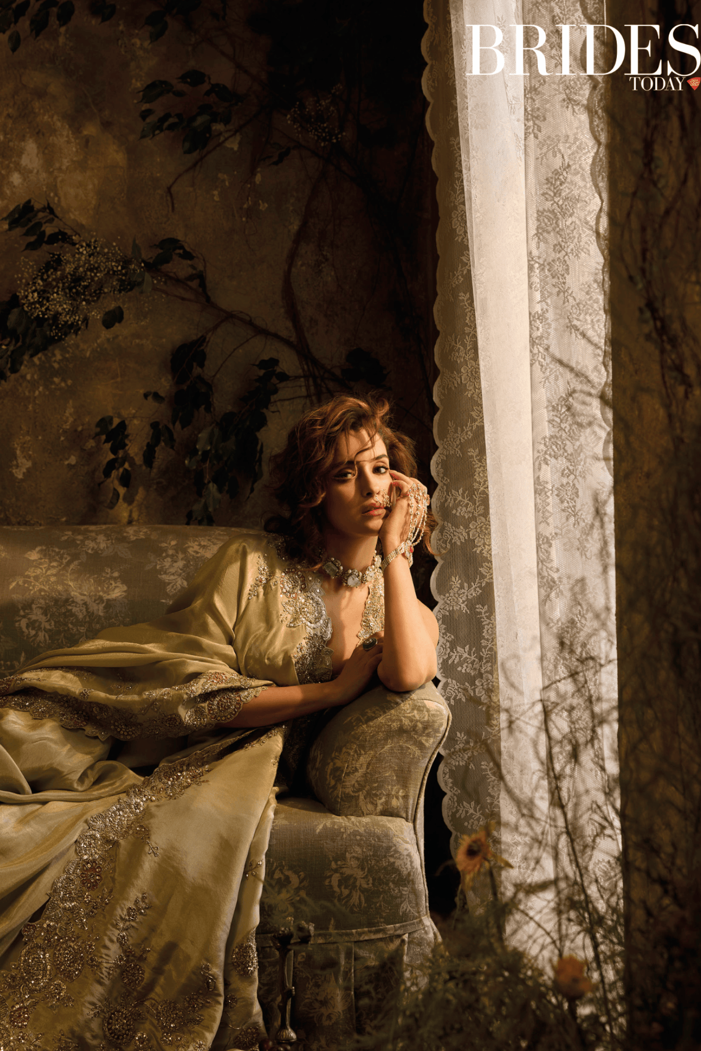 Soft Olive Tissue Saree