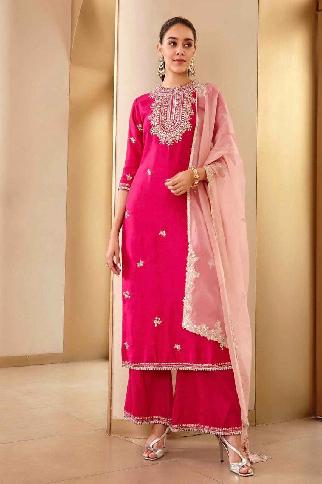 Scarlet Embroidered Suit