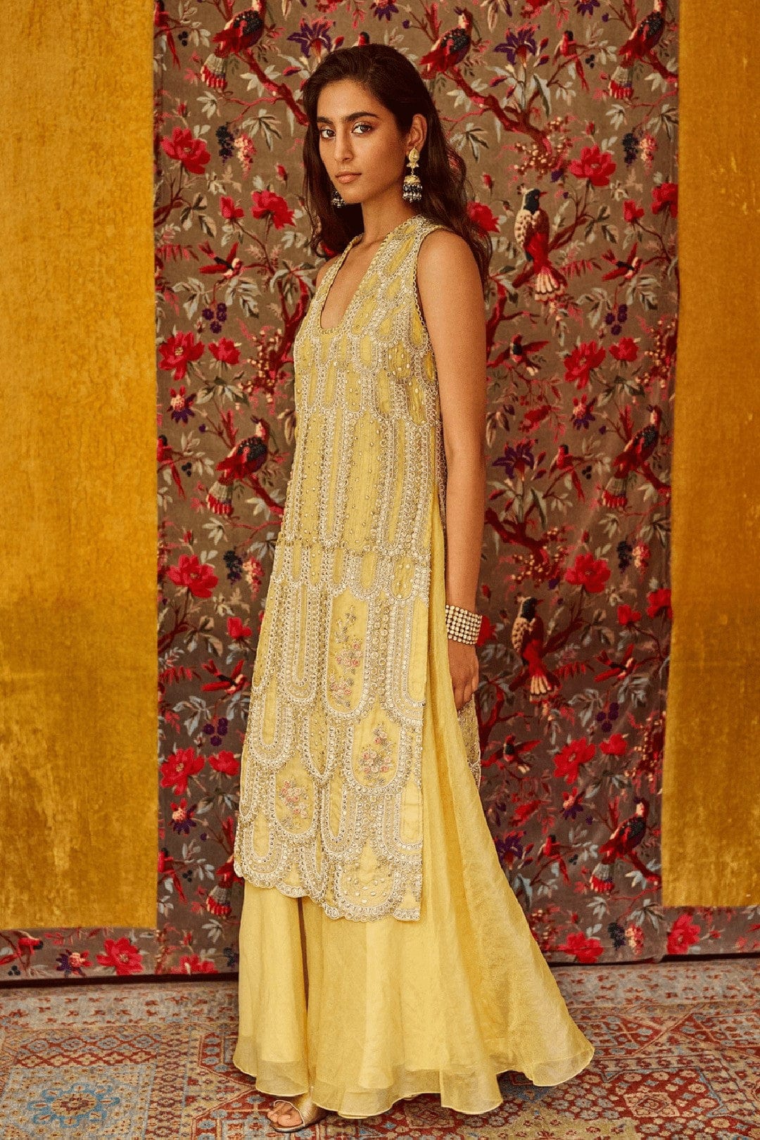 Nishiki Optical Embroidered Kurti Ensemble