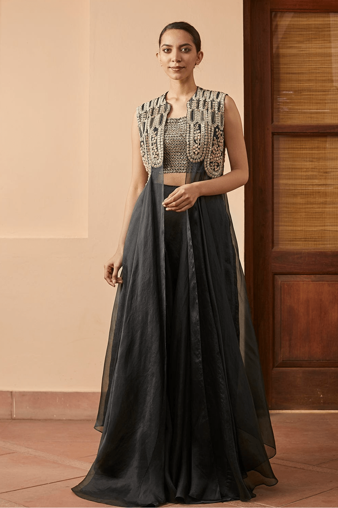 Crop top dress with jacket hotsell