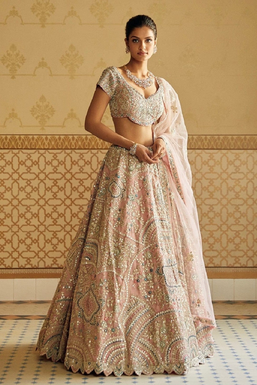 Soft Berry Embroidered Lehenga